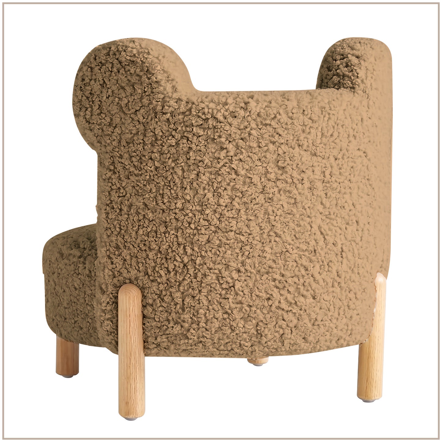Sand Teddy Bear Sherpa Kids Lounge Chair | Nestroots