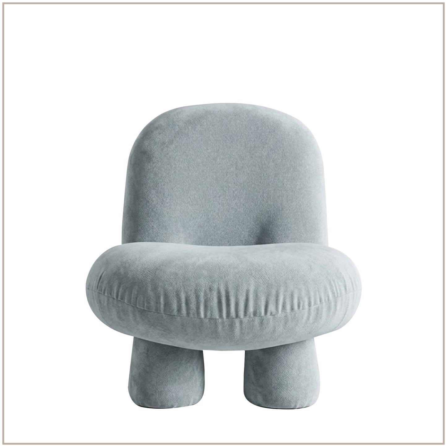 Sky Blue Mini Velvet Kids Accent Chair | Nestroots
