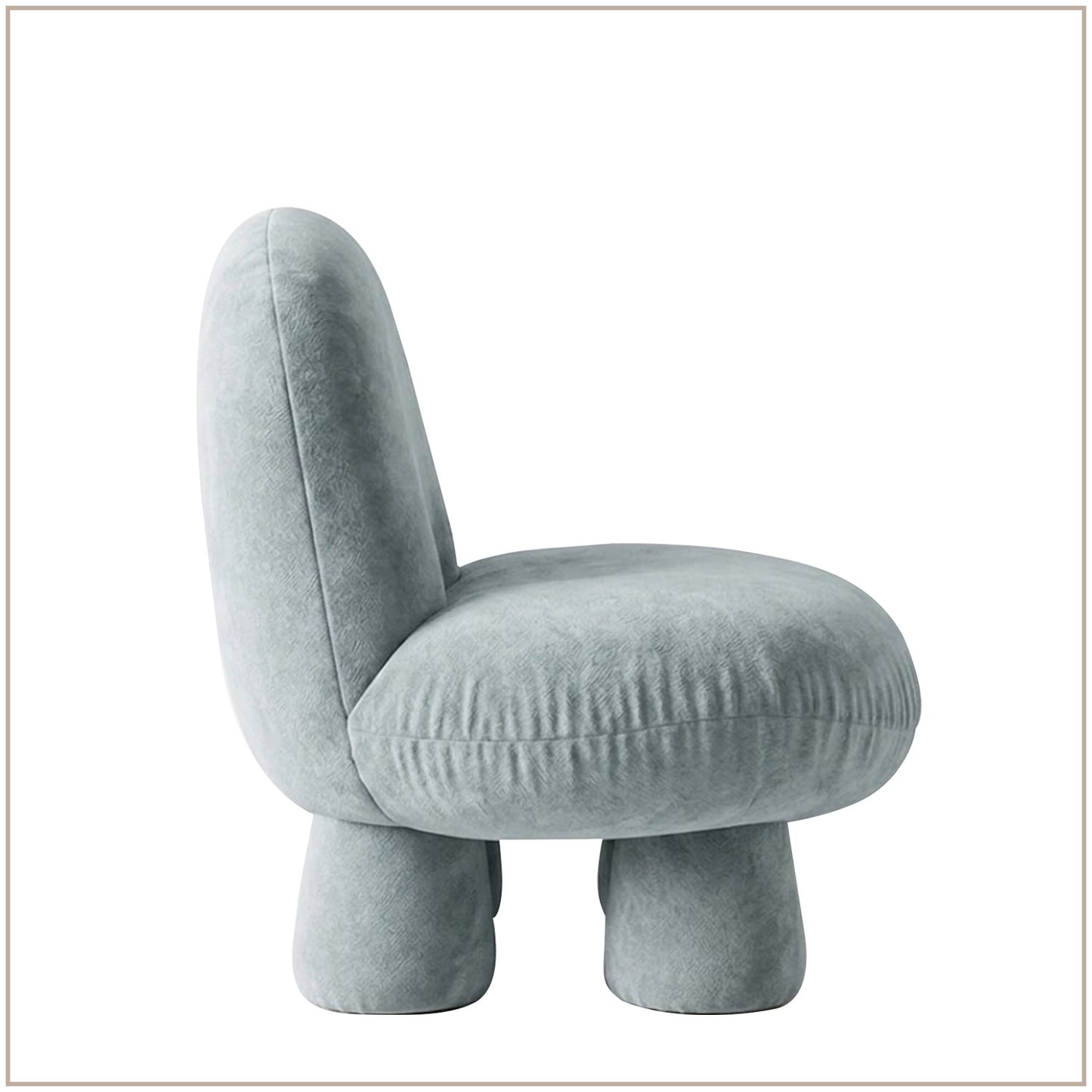 Sky Blue Mini Velvet Kids Accent Chair | Nestroots