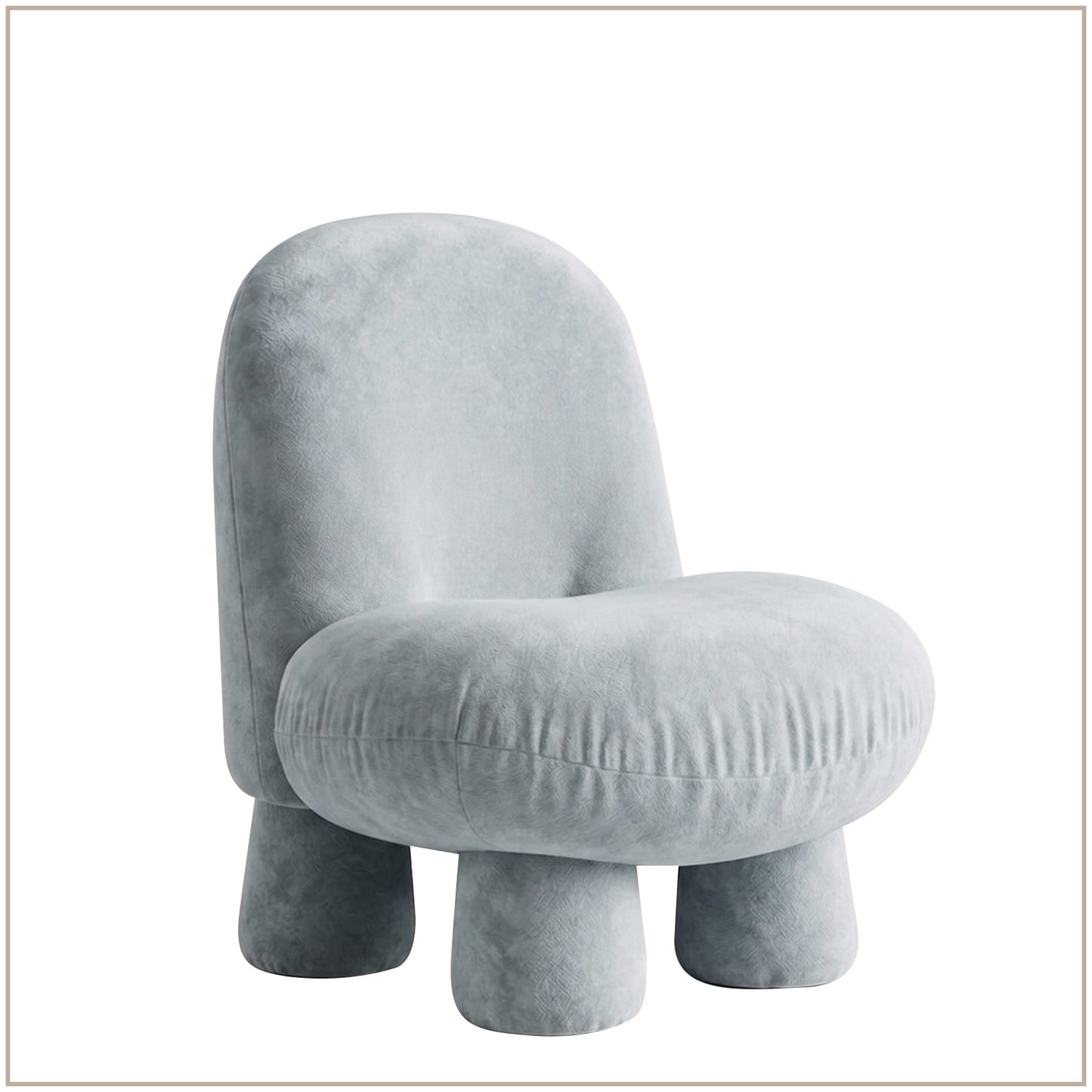 Sky Blue Mini Velvet Kids Accent Chair | Nestroots
