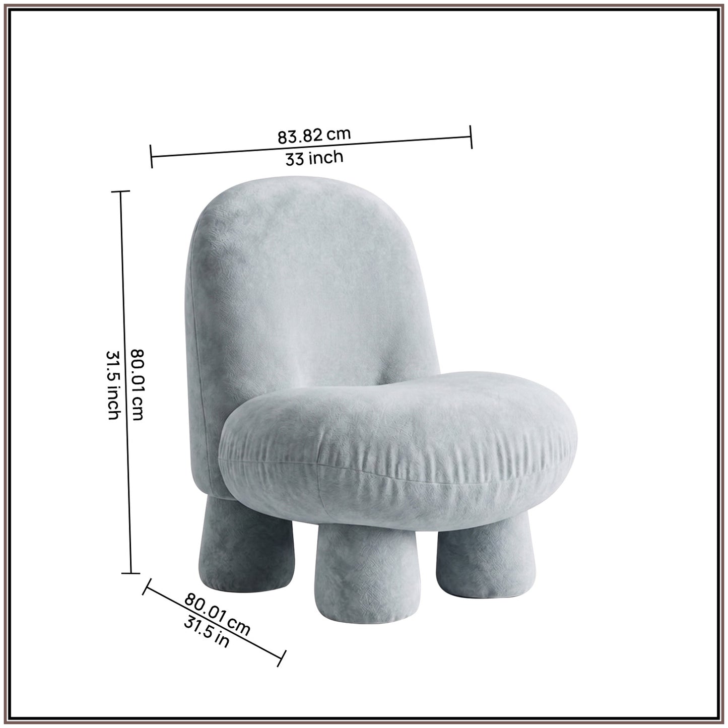 Sky Blue Mini Velvet Kids Accent Chair | Nestroots
