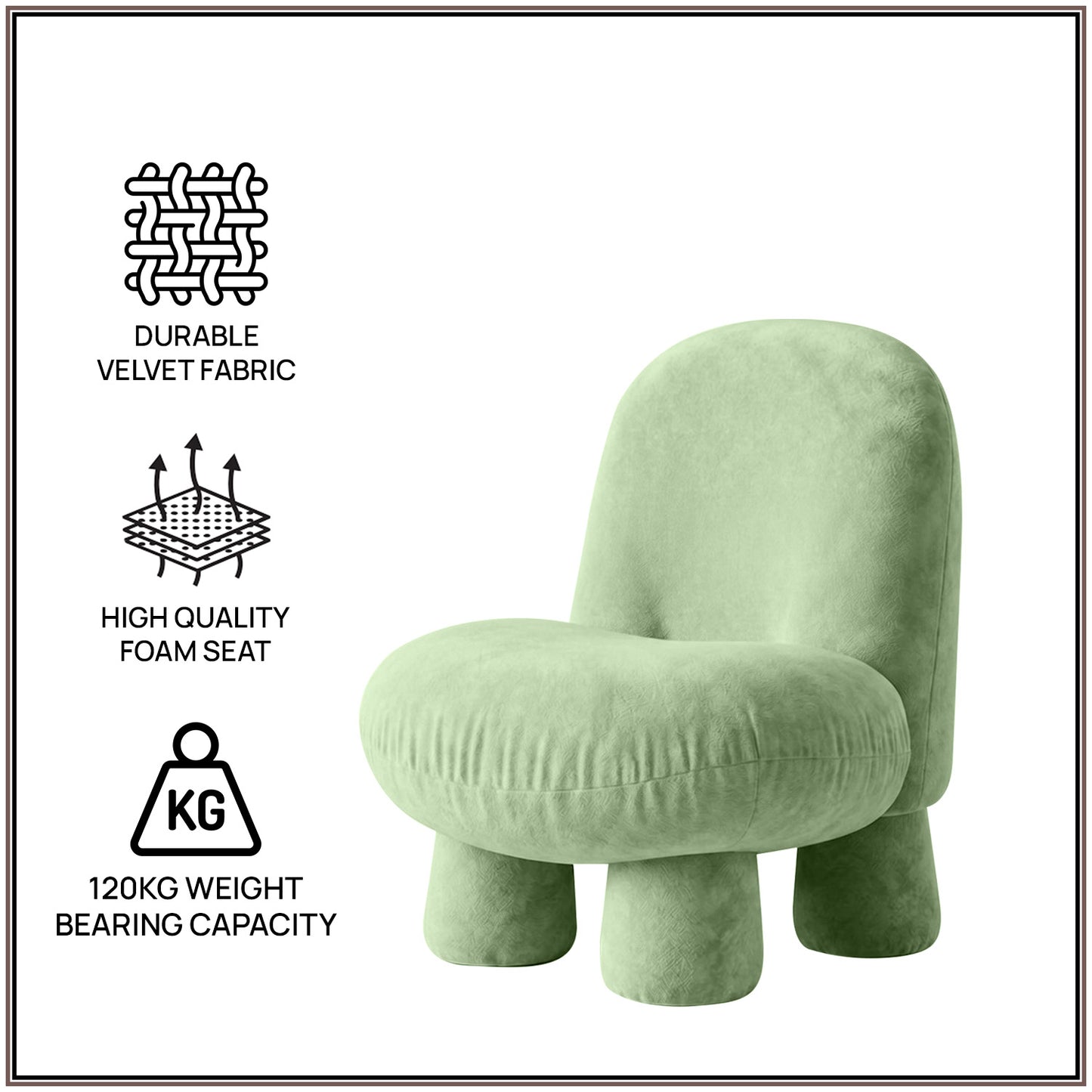 Emerald Green Mini Velvet Kids Accent Chair | Nestroots
