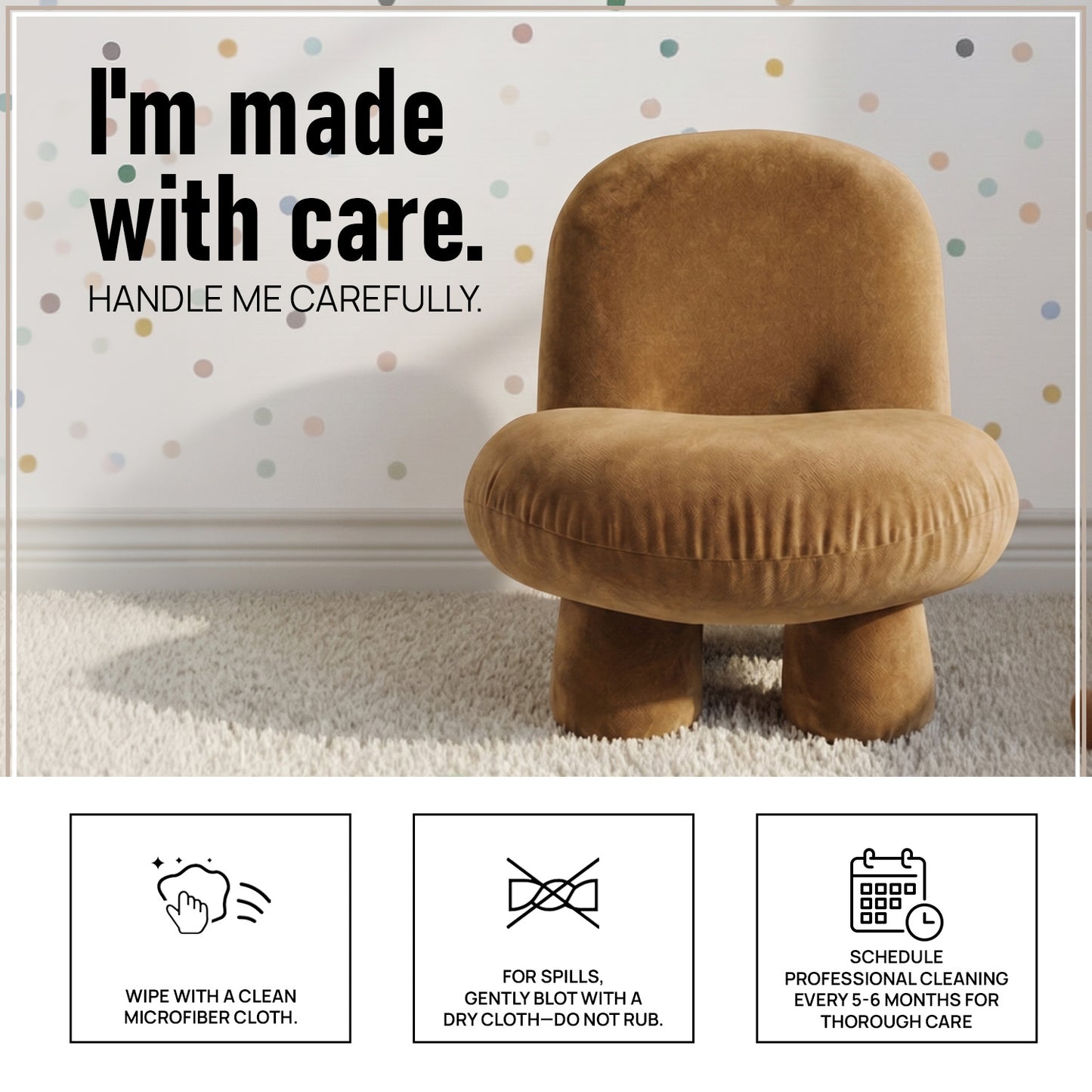 Mustard Yellow Mini Velvet Kids Accent Chair | Nestroots