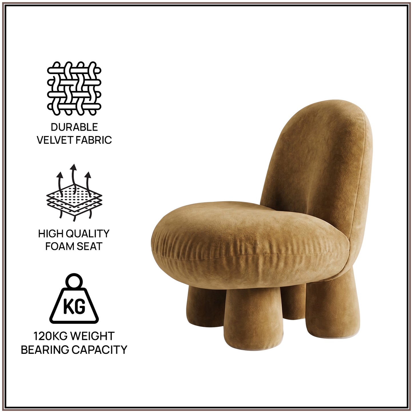 Mustard Yellow Mini Velvet Kids Accent Chair | Nestroots