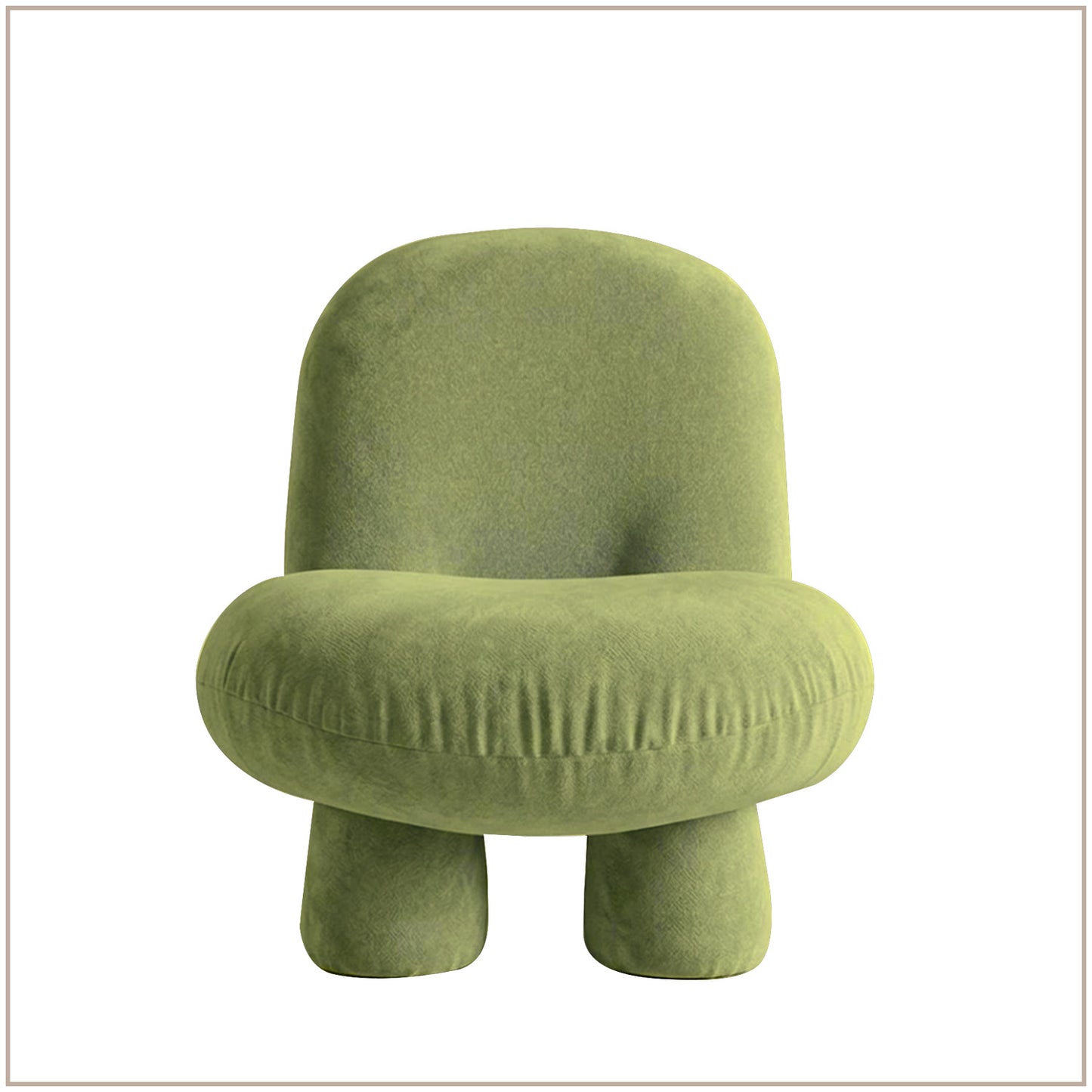 Olive Green Mini Velvet Kids Accent Chair | Nestroots