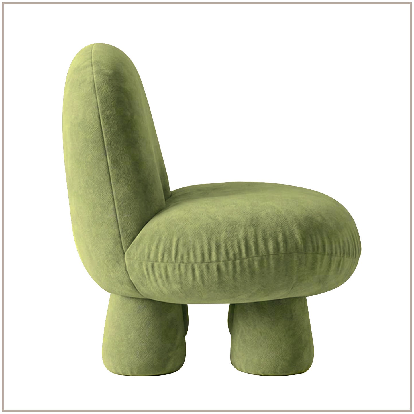 Olive Green Mini Velvet Kids Accent Chair | Nestroots