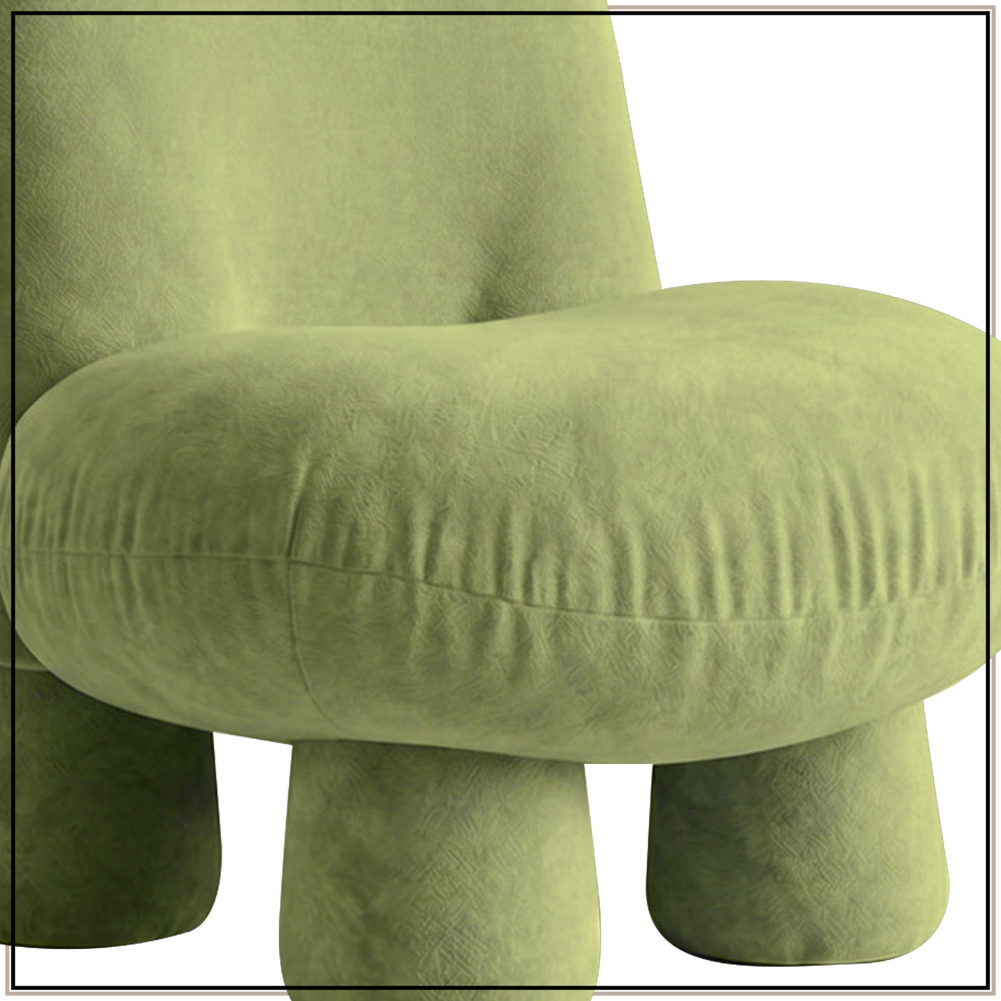 Olive Green Mini Velvet Kids Accent Chair | Nestroots
