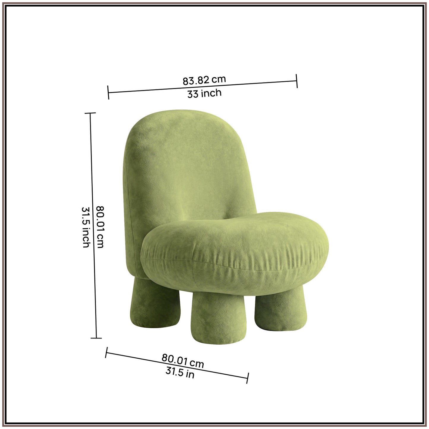 Olive Green Mini Velvet Kids Accent Chair | Nestroots