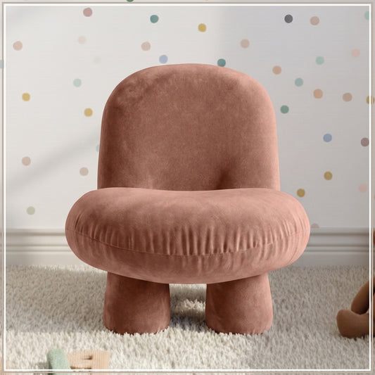 Blush Pink Bubble Velvet Kids Chair | Nestroots