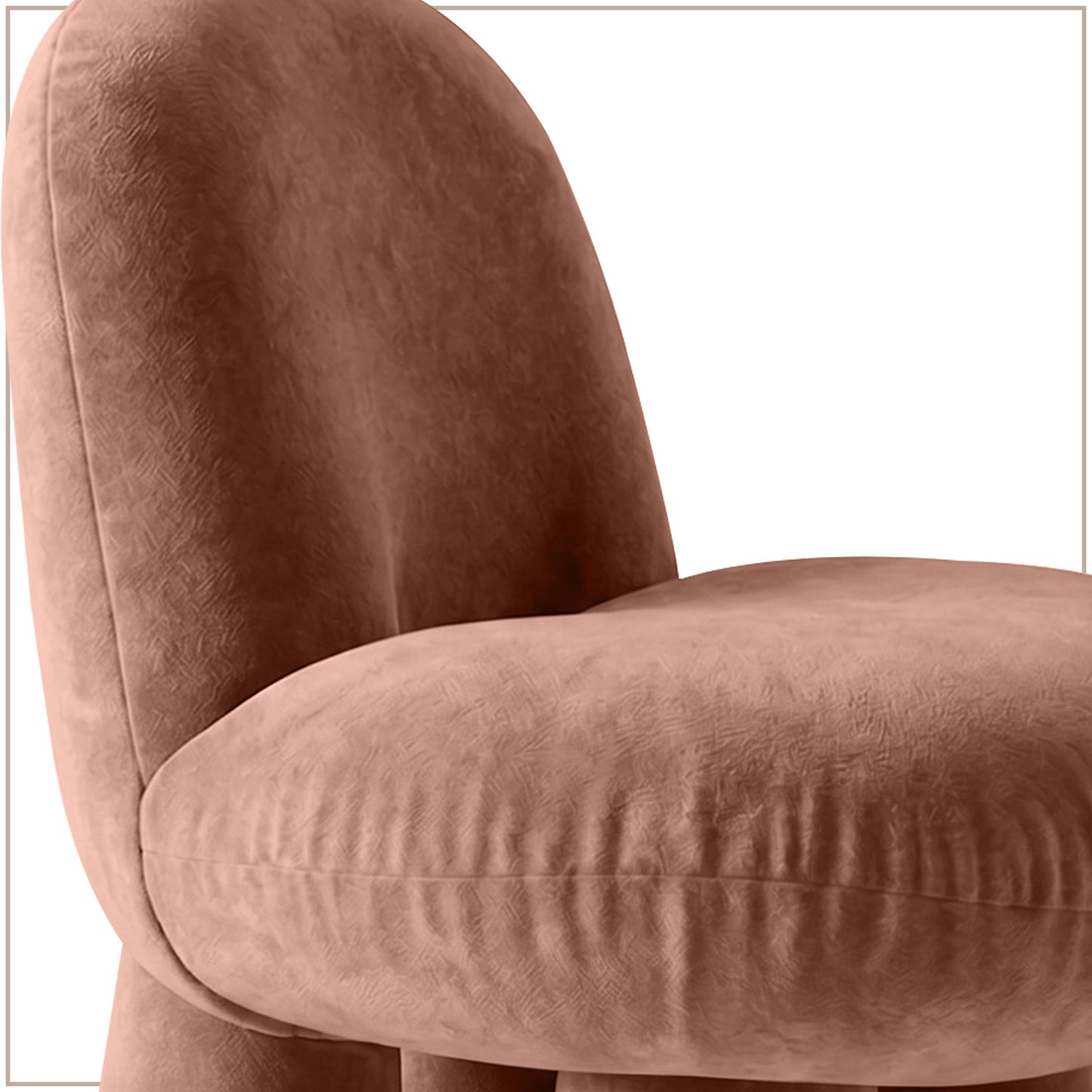 Blush Pink Bubble Velvet Kids Chair | Nestroots