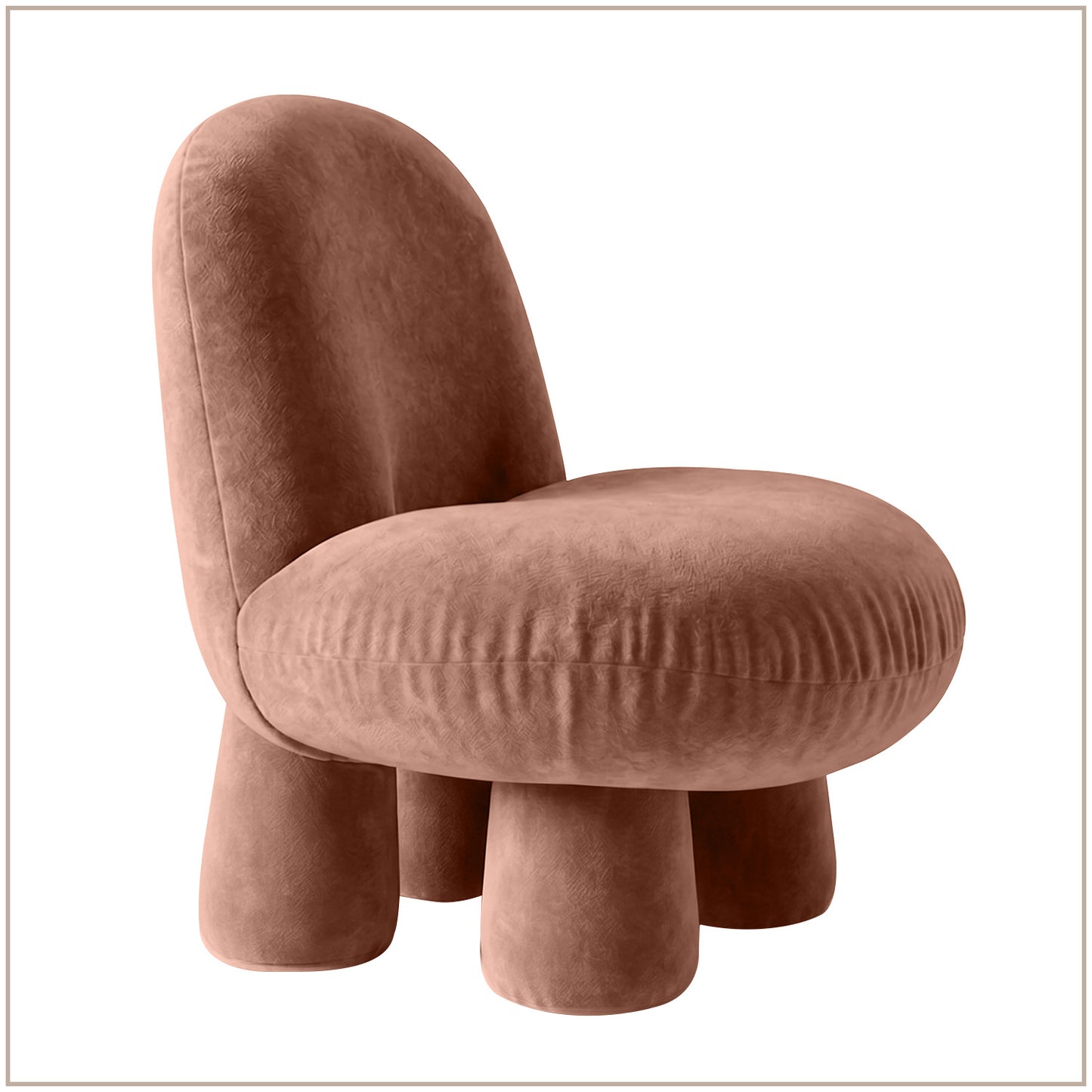 Blush Pink Bubble Velvet Kids Chair | Nestroots