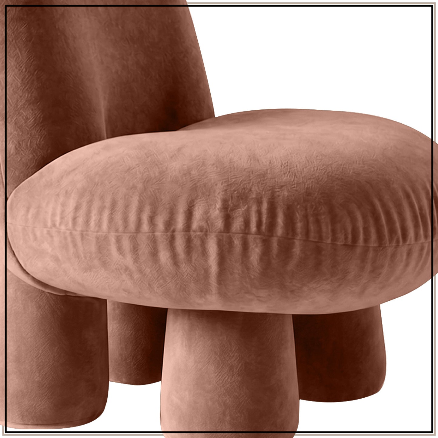 Blush Pink Bubble Velvet Kids Chair | Nestroots