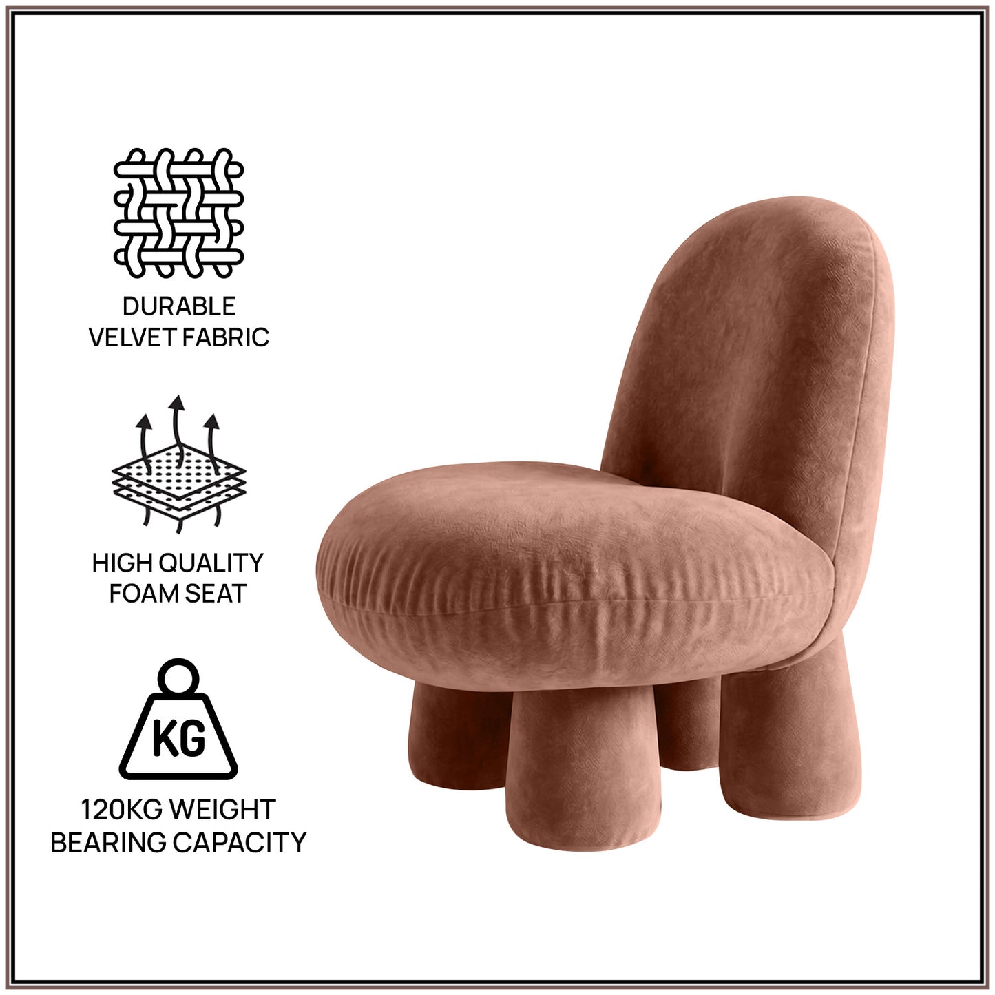 Blush Pink Bubble Velvet Kids Chair | Nestroots