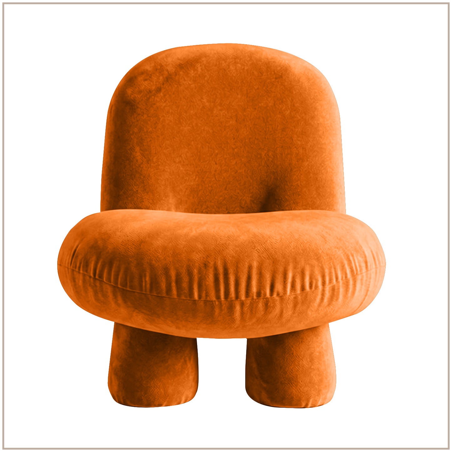 Burnt Orange Bubble Velvet Kids Chair | Nestroots