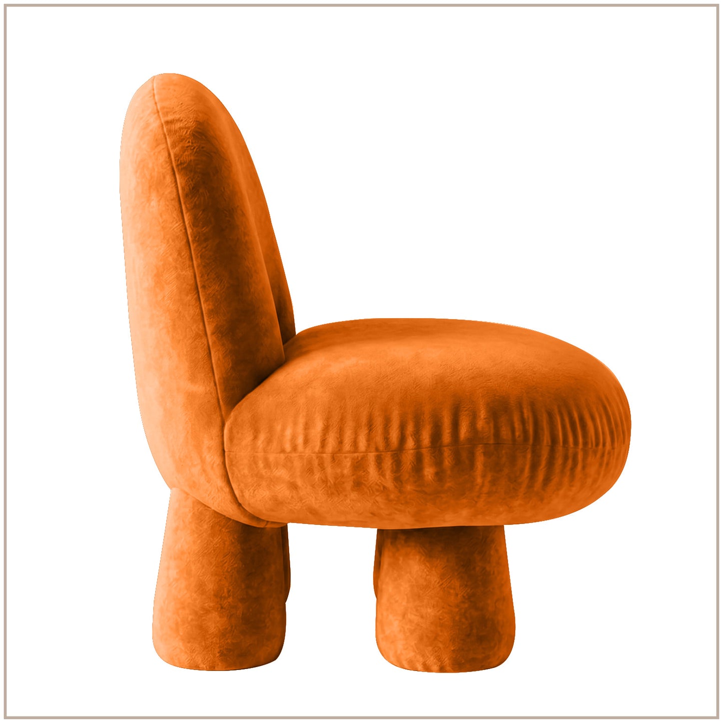 Burnt Orange Bubble Velvet Kids Chair | Nestroots