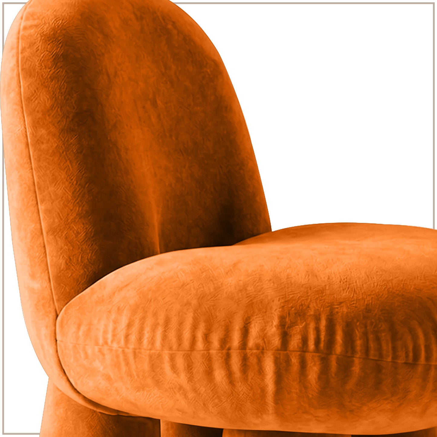 Burnt Orange Bubble Velvet Kids Chair | Nestroots