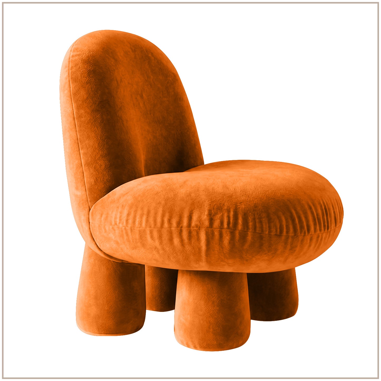 Burnt Orange Bubble Velvet Kids Chair | Nestroots