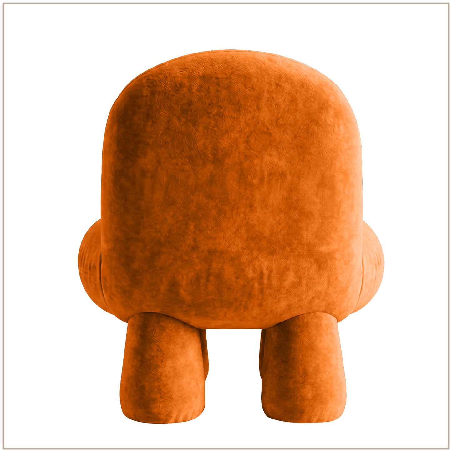 Burnt Orange Bubble Velvet Kids Chair | Nestroots