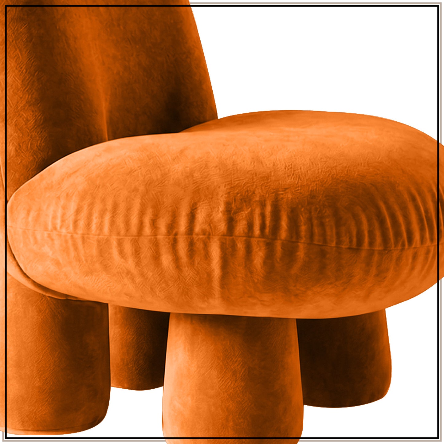 Burnt Orange Bubble Velvet Kids Chair | Nestroots
