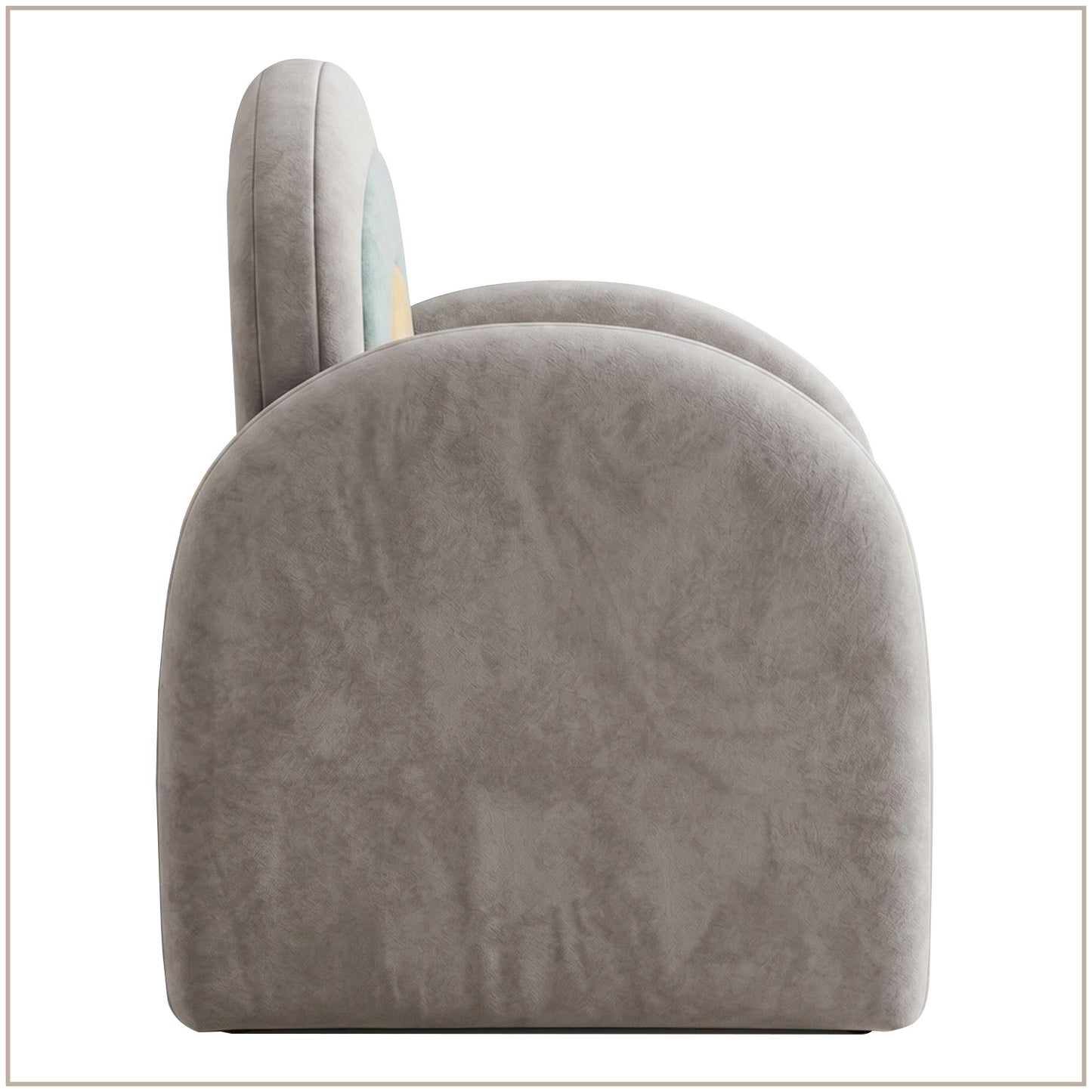 Rainbow Arch Faux Fur Kids Lounge Chair | Nestroots