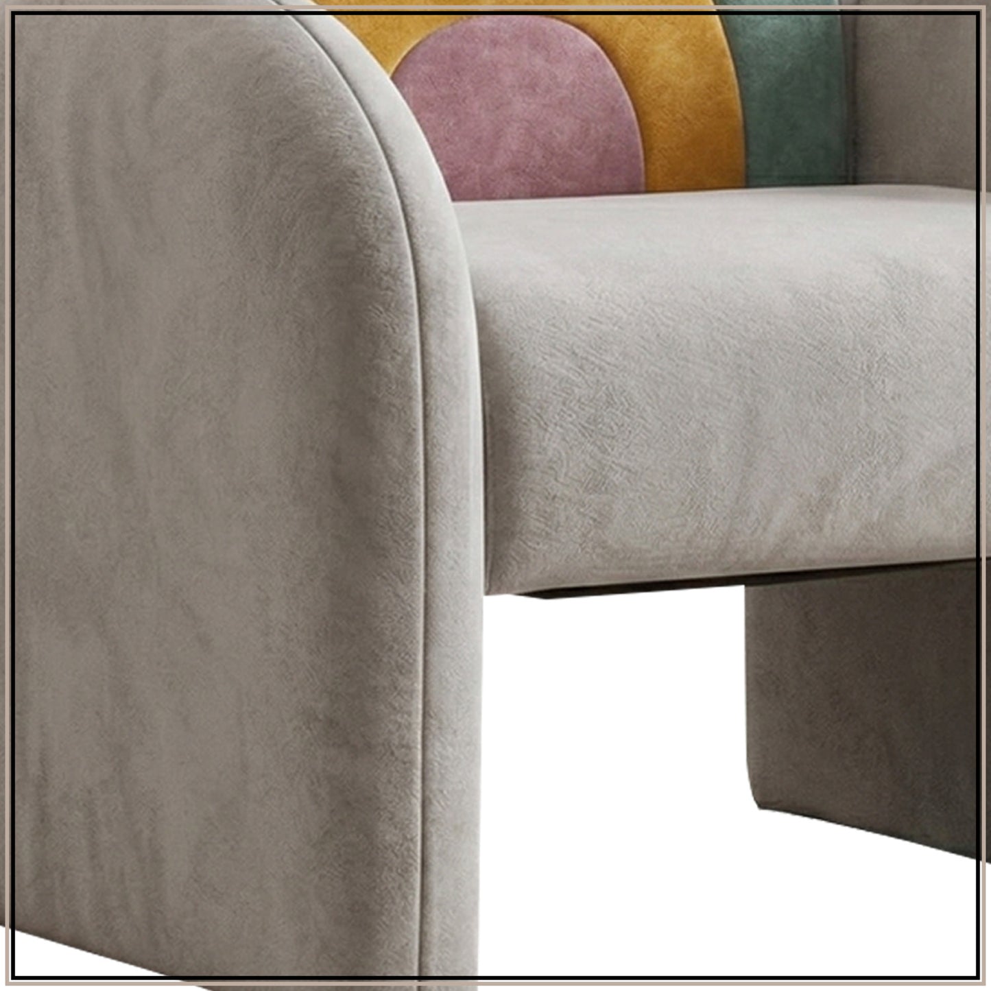 Rainbow Arch Faux Fur Kids Lounge Chair | Nestroots