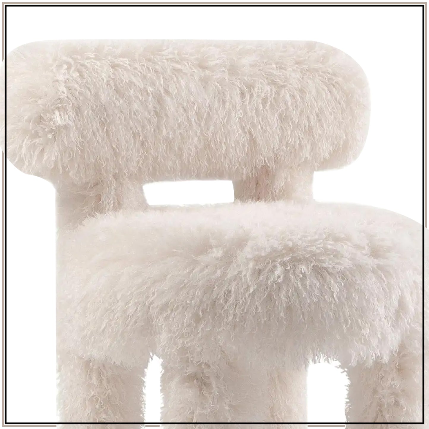 Ivory Teddy Plush Faux Fur Kids Accent Chair | Nestroots