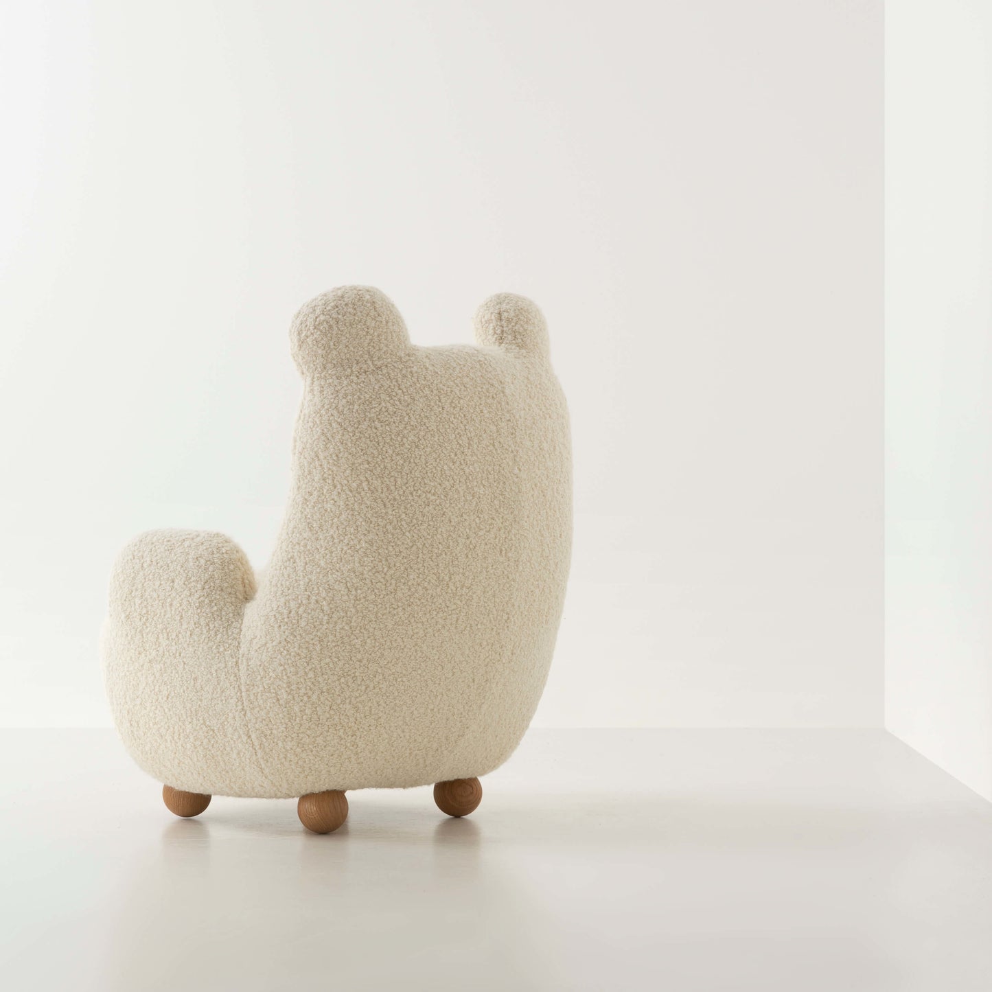 Cream Bunny Ear sheepskin Kids Lounge Chair