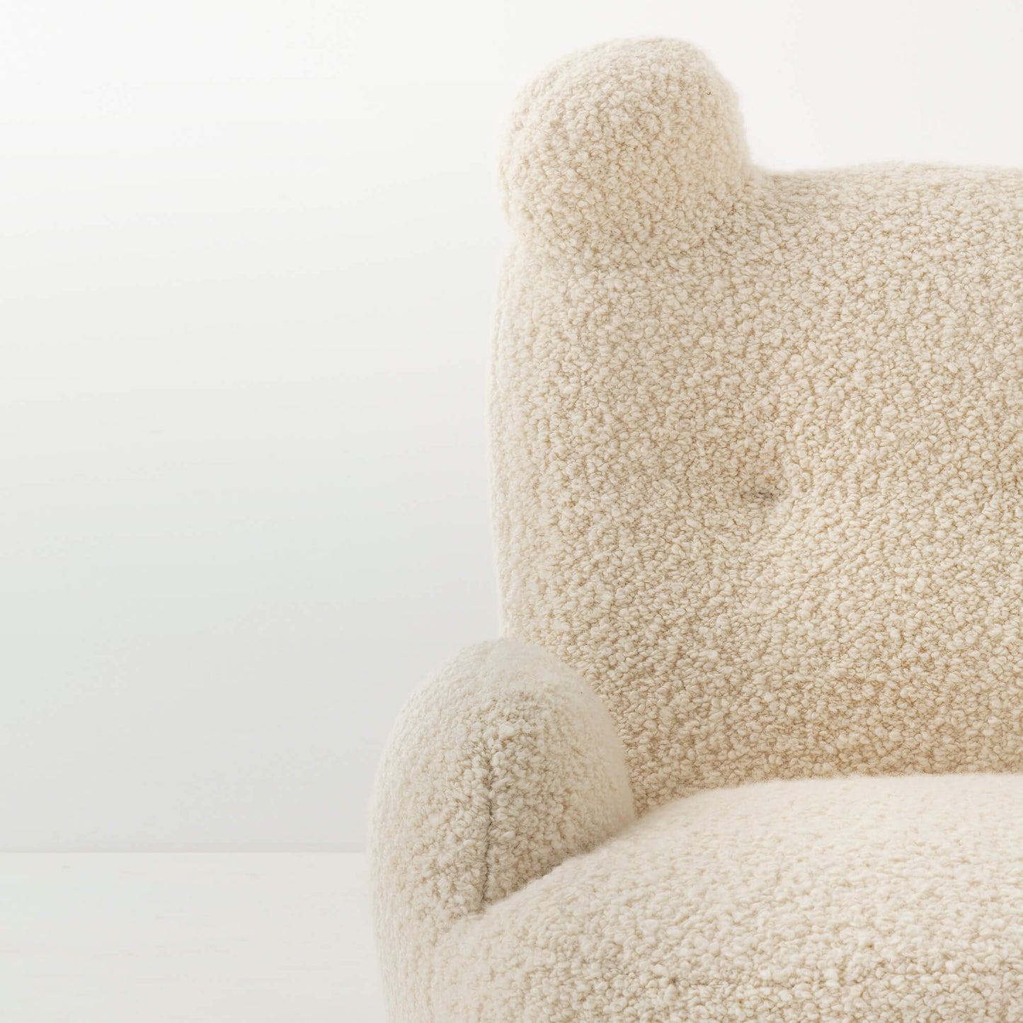 Cream Bunny Ear sheepskin Kids Lounge Chair