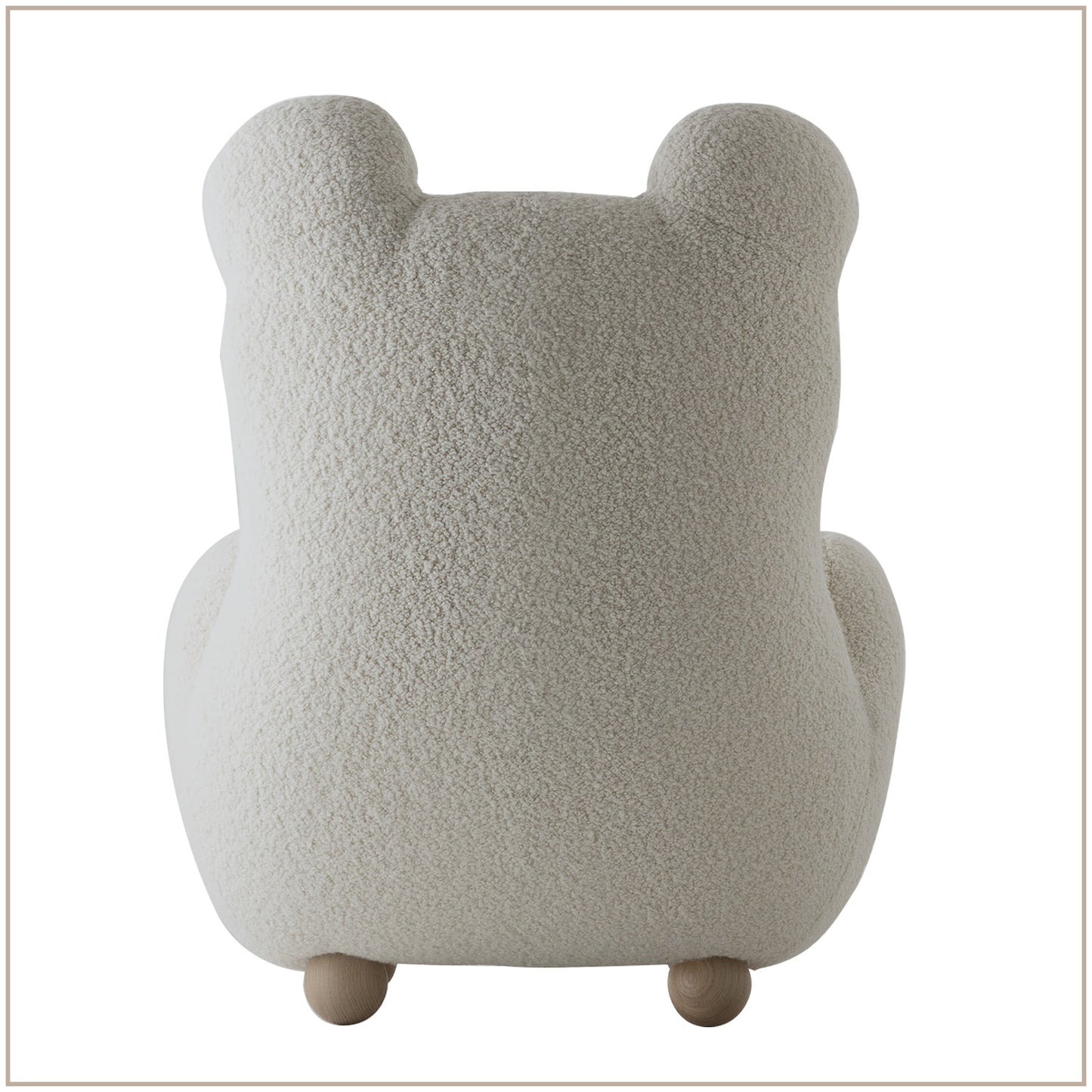 Cream Bunny Ear Sheepskin Kids Lounge Chair | Nestroots