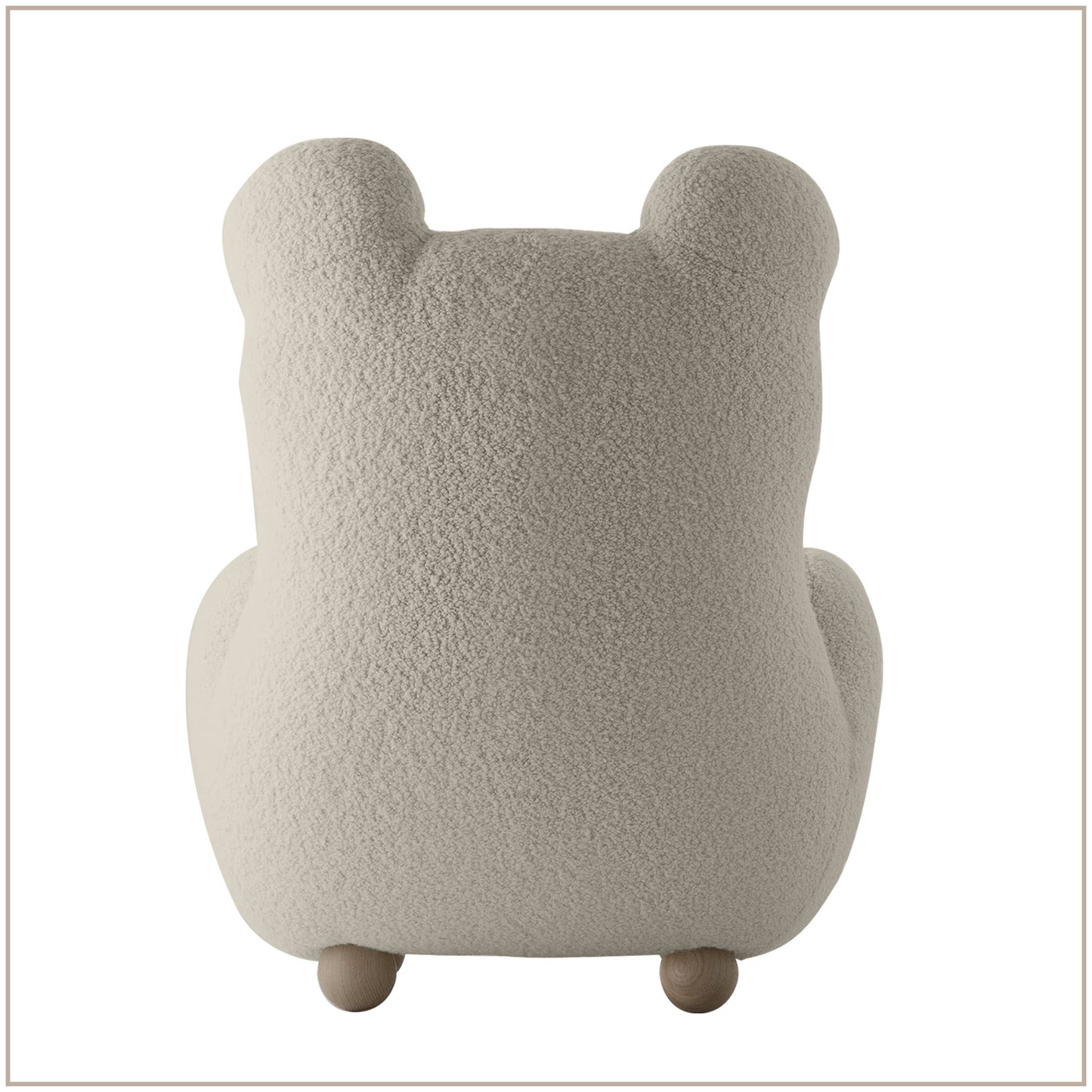 Snow White Bunny Ear Sheepskin Kids Lounge Chair | Nestroots