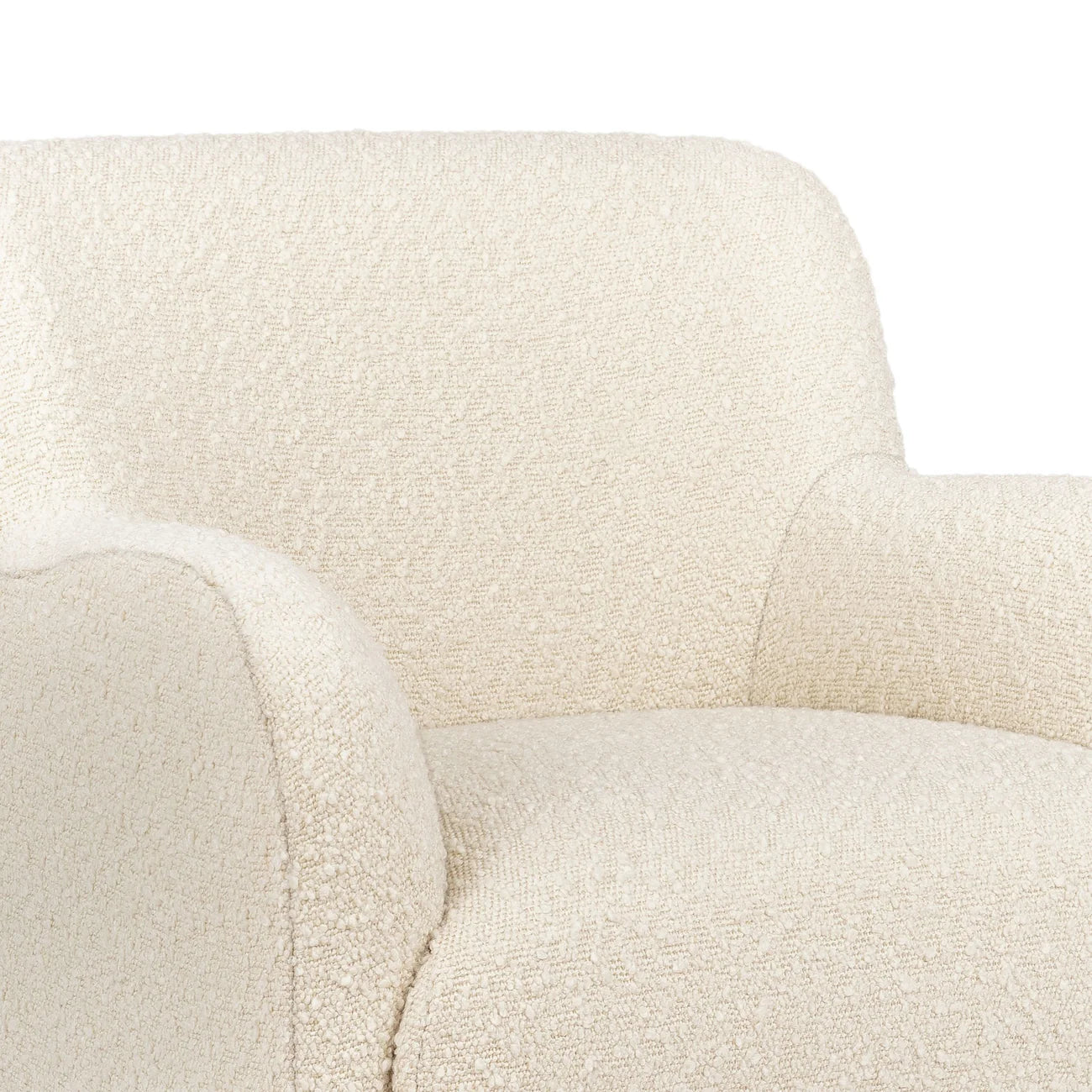 Vanilla Plush Boucle Kids Lounge Chair