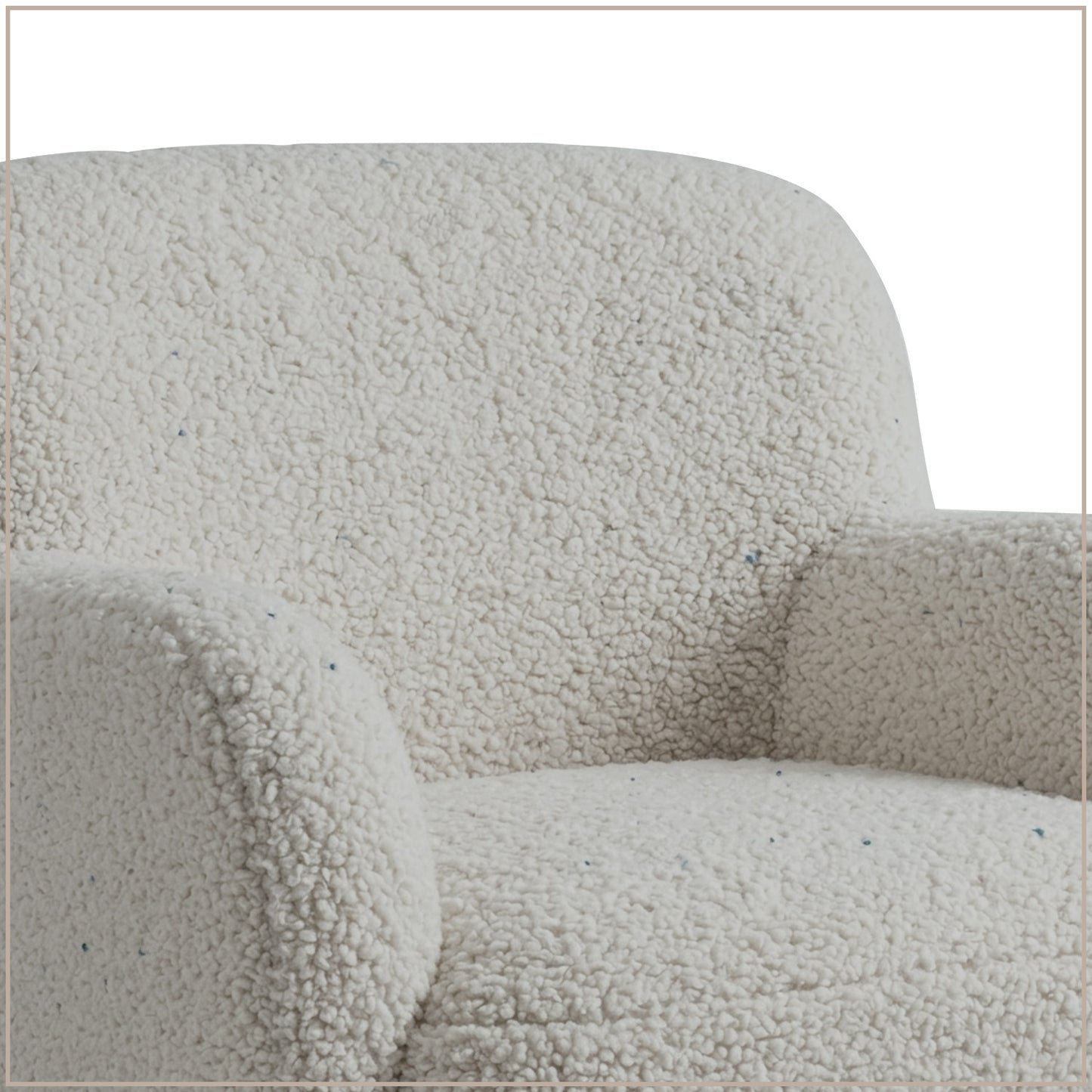 Vanilla Plush Boucle Kids Lounge Chair | Nestroots