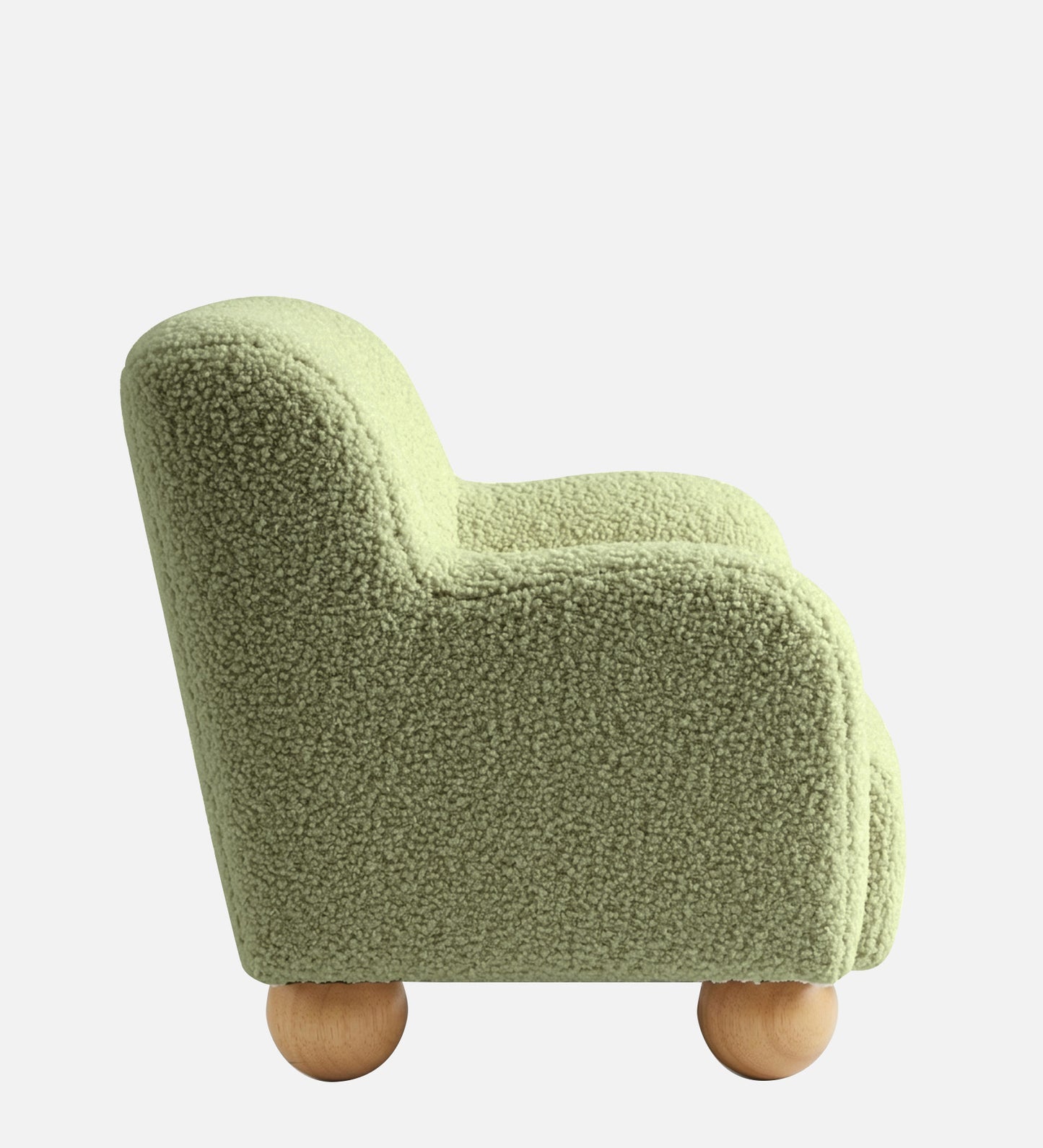 Olive Plush Boucle Kids Lounge Chair | Nestroots