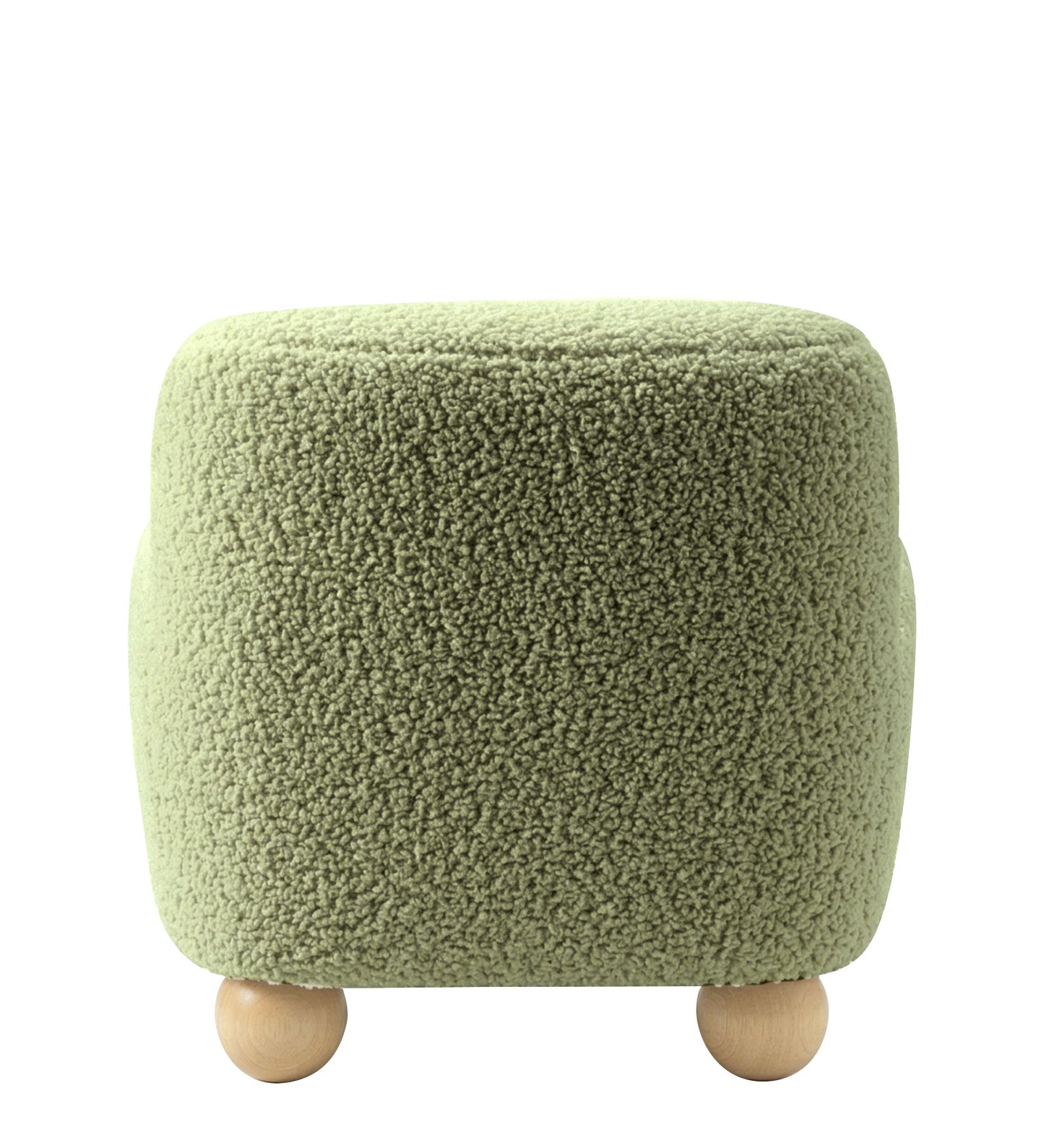 Olive Plush Boucle Kids Lounge Chair | Nestroots