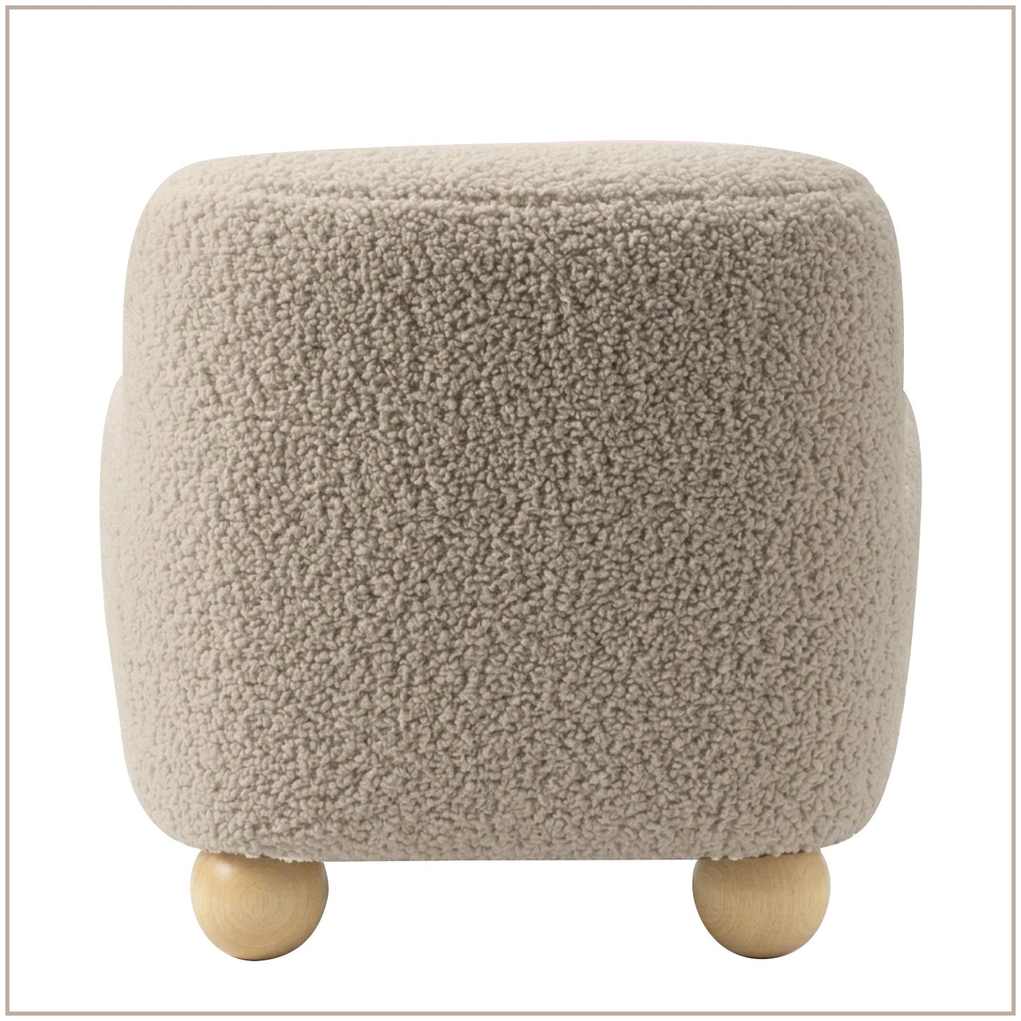 Beige Cozy Boucle Kids Accent Chair | Nestroots