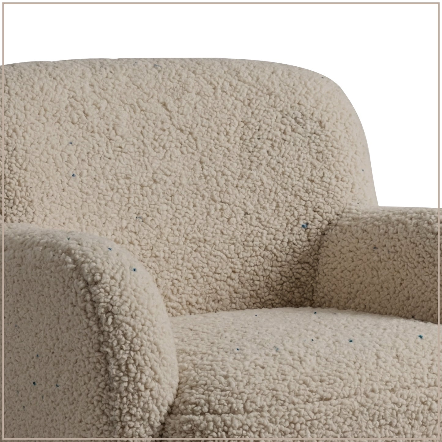 Beige Cozy Boucle Kids Accent Chair | Nestroots