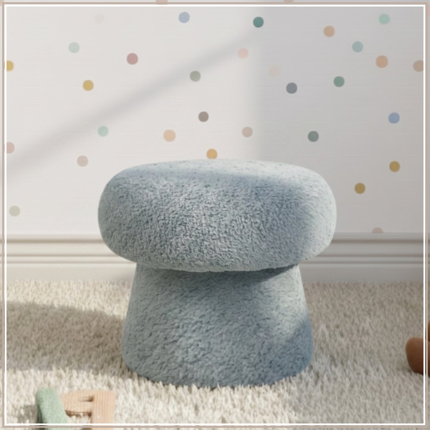 Sage Green Classic Luxe Fabric Kids Lounge Chair | Nestroots