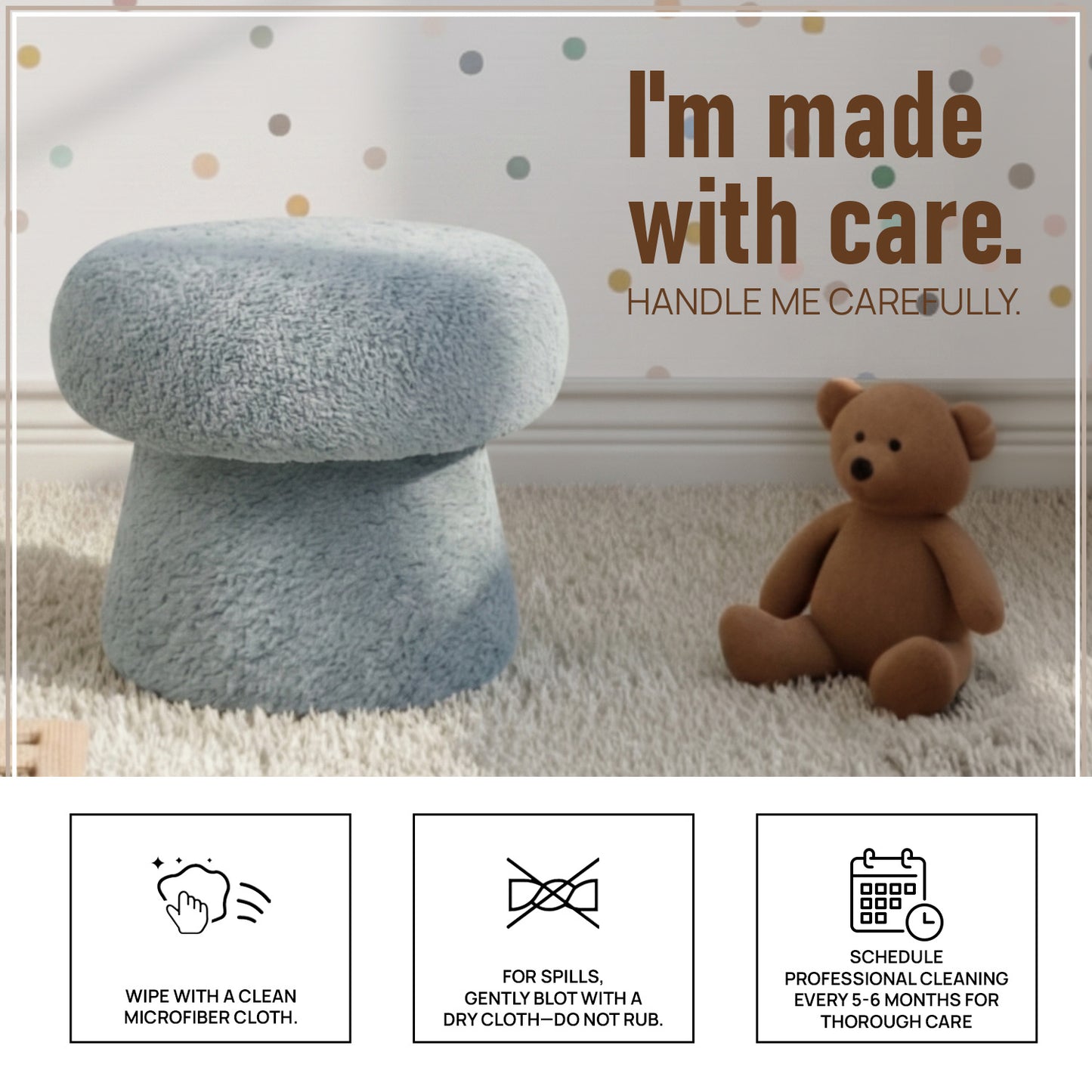 Sage Green Classic Luxe Fabric Kids Lounge Chair | Nestroots