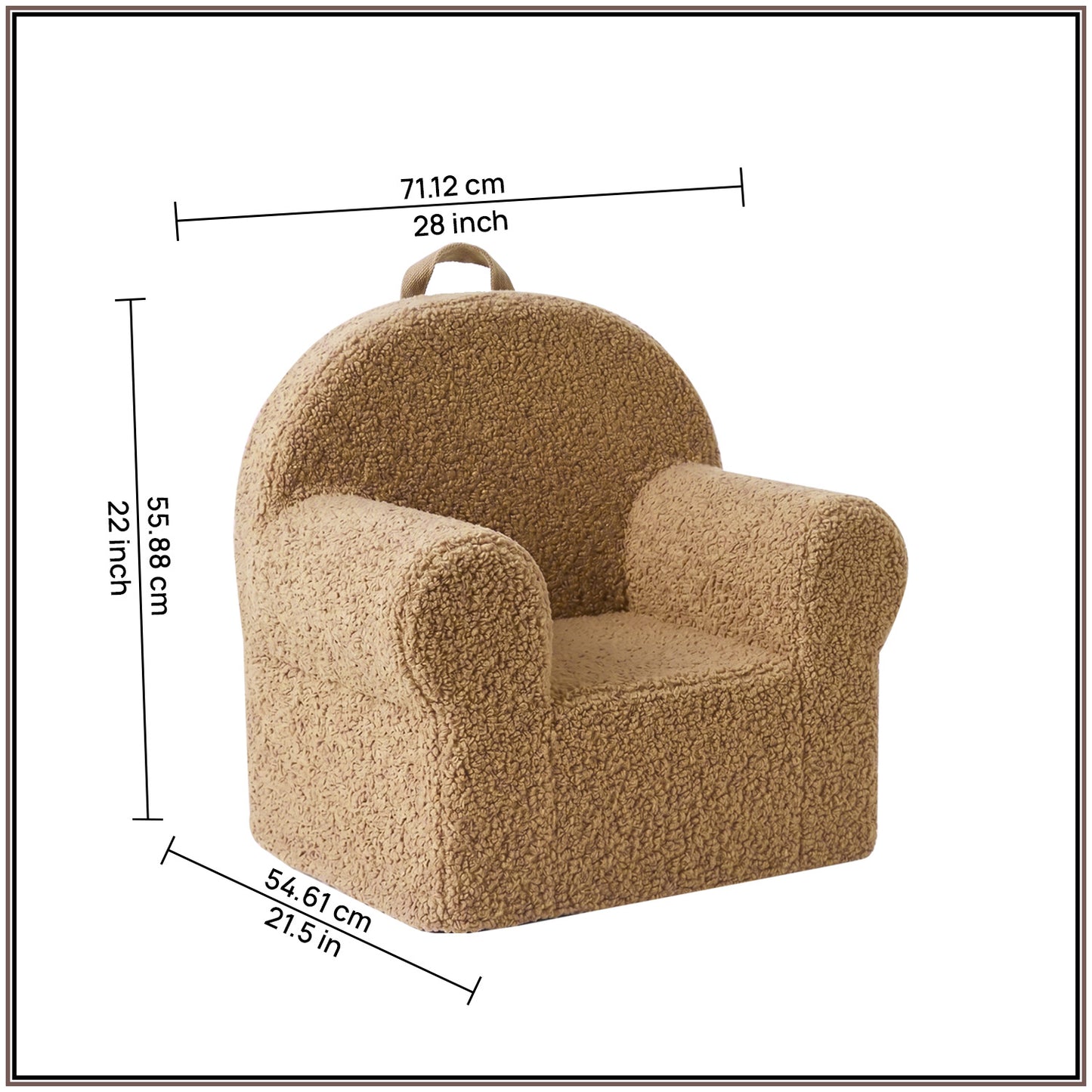 Midnight Navy Plush Faux Fur Kids Lounge Chair | Nestroots