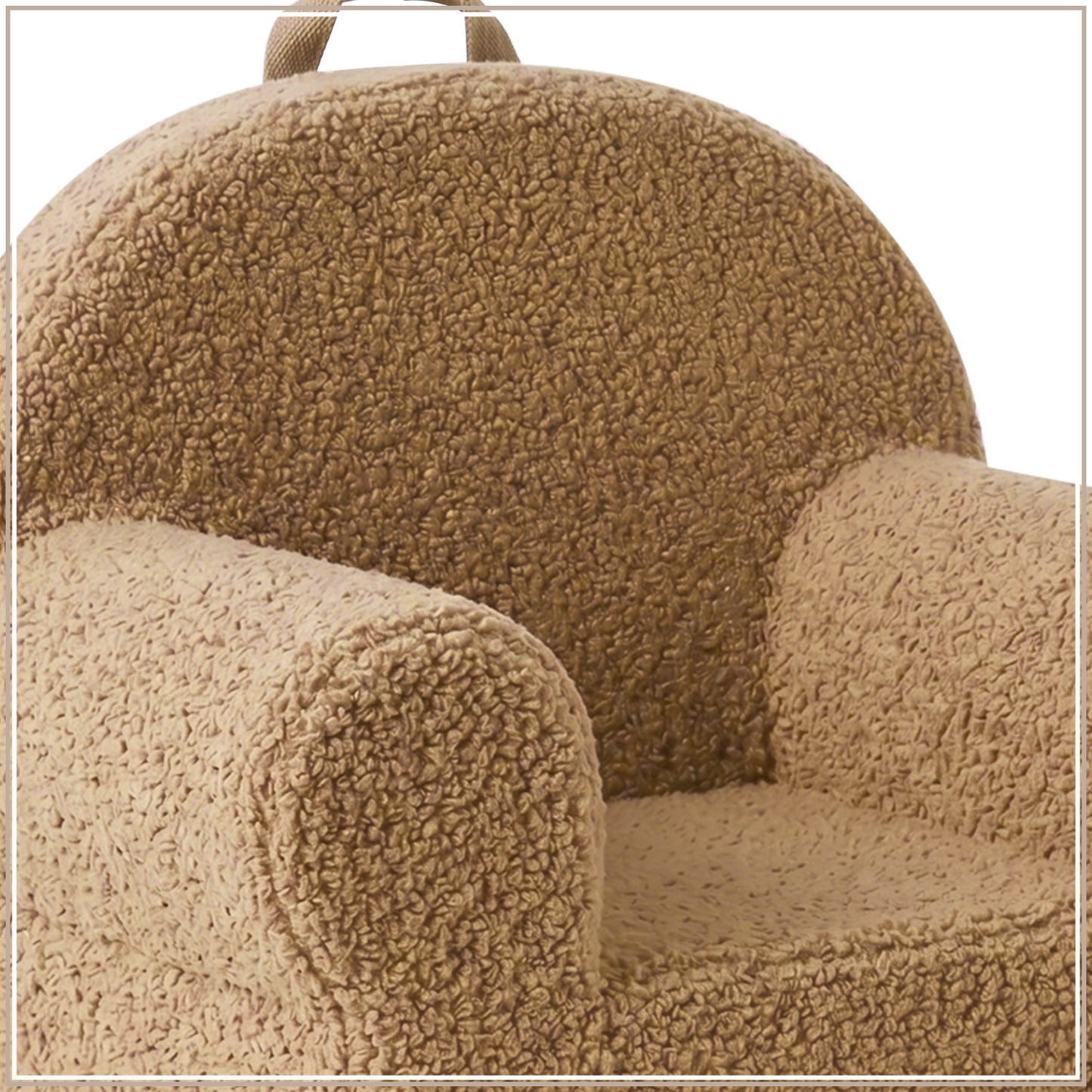 Midnight Navy Plush Faux Fur Kids Lounge Chair | Nestroots