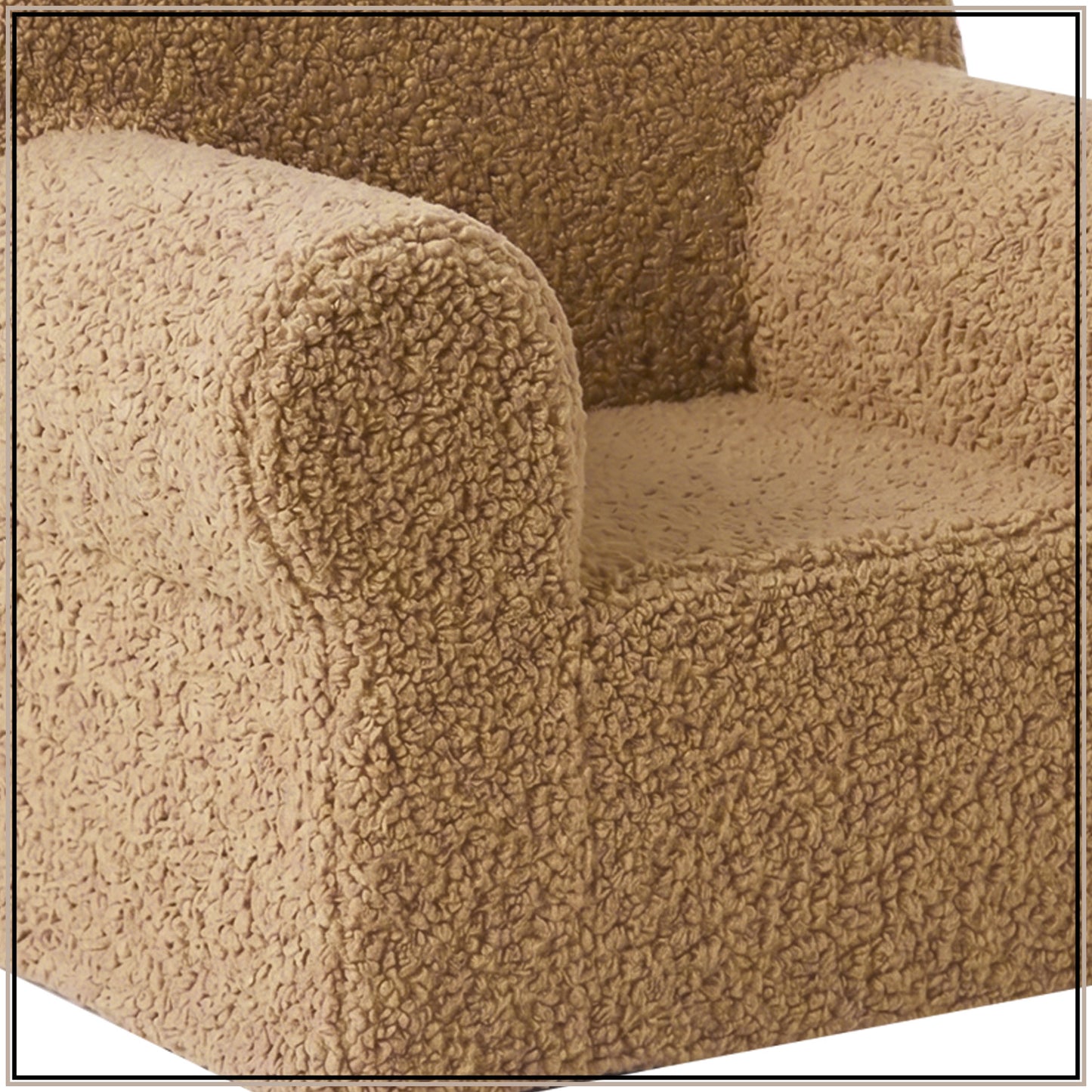 Midnight Navy Plush Faux Fur Kids Lounge Chair | Nestroots