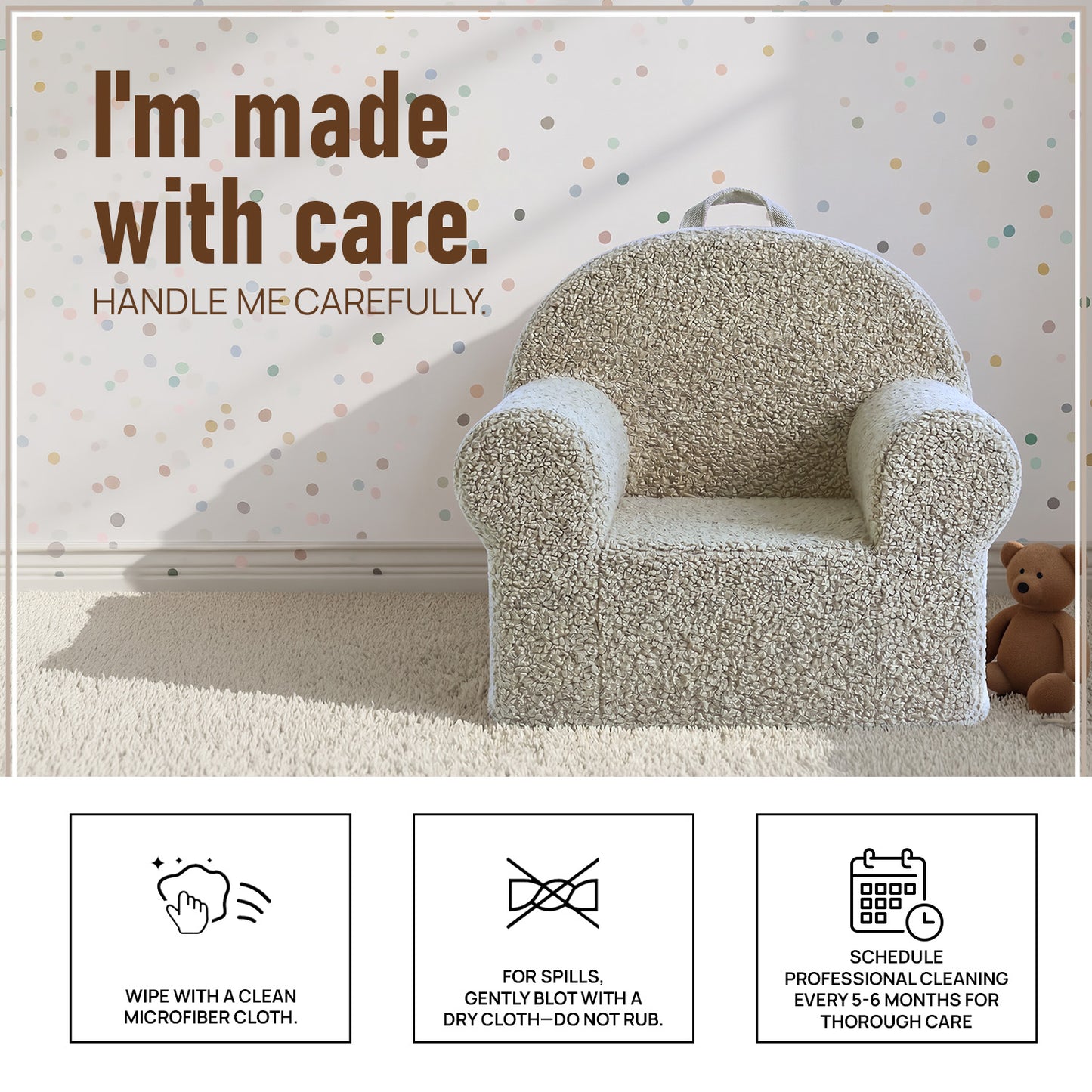 Forest Green Quilted Cotton Quilted Corduroy Kids Lounge Chair | Nestroots