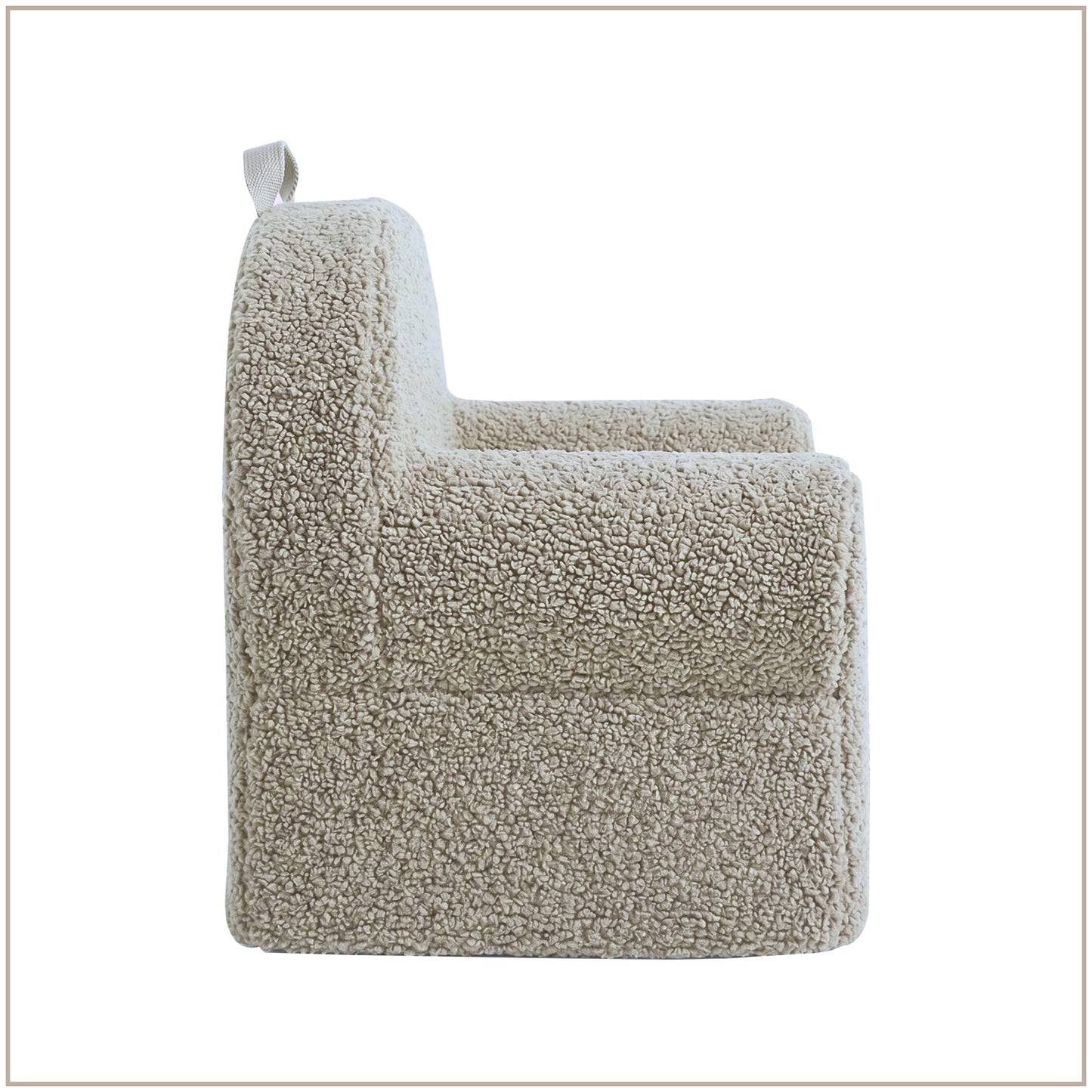 Forest Green Quilted Cotton Quilted Corduroy Kids Lounge Chair | Nestroots