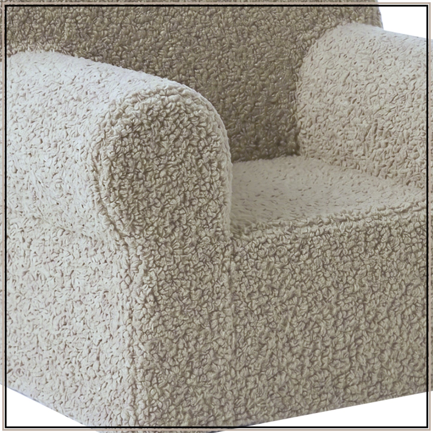 Forest Green Quilted Cotton Quilted Corduroy Kids Lounge Chair | Nestroots