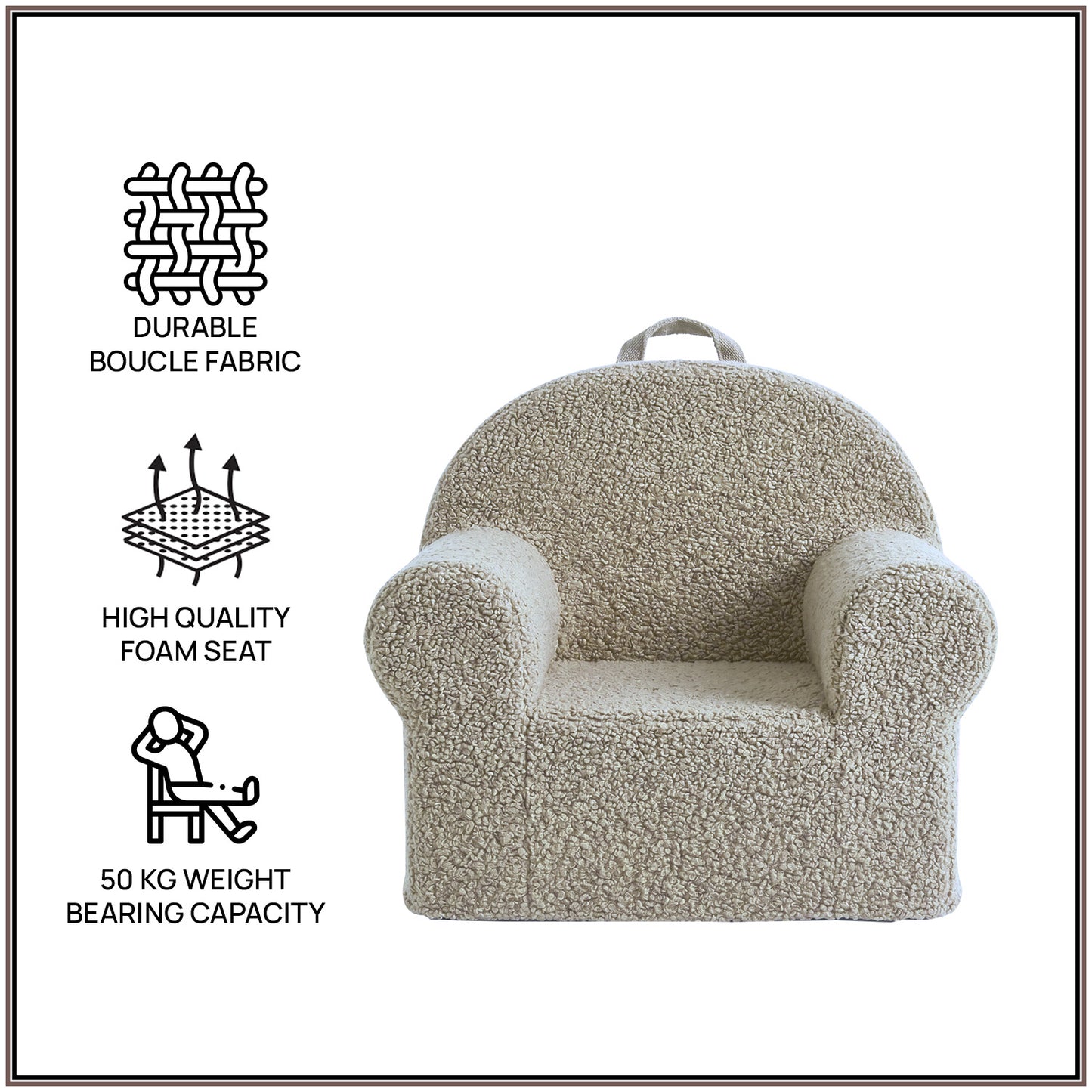 Forest Green Quilted Cotton Quilted Corduroy Kids Lounge Chair | Nestroots