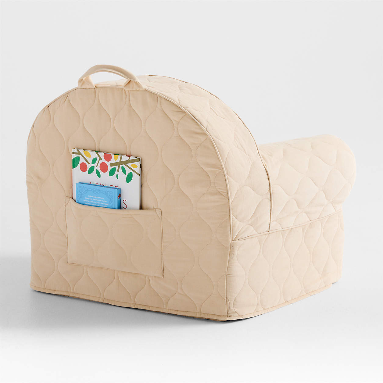 Elliot Cream Cotton Quilted Corduroy Kids Lounge Chair