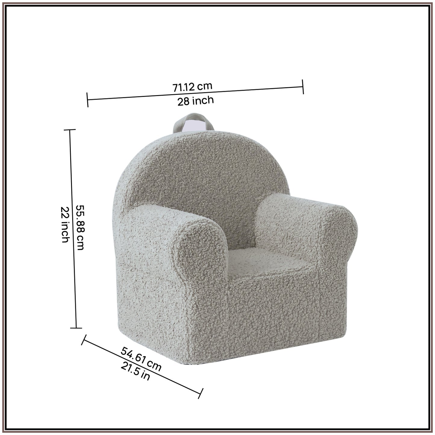 Elliot Cream Cotton Quilted Corduroy Kids Lounge Chair | Nestroots