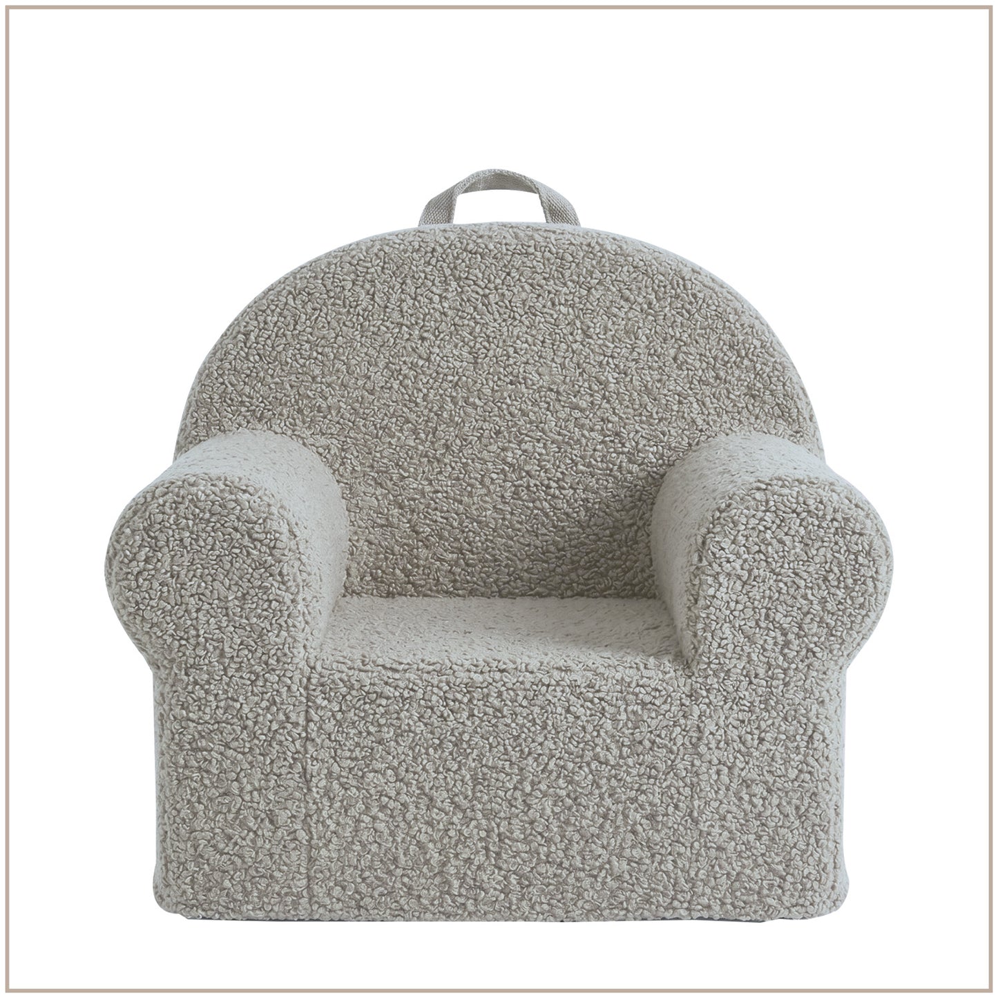 Elliot Cream Cotton Quilted Corduroy Kids Lounge Chair | Nestroots