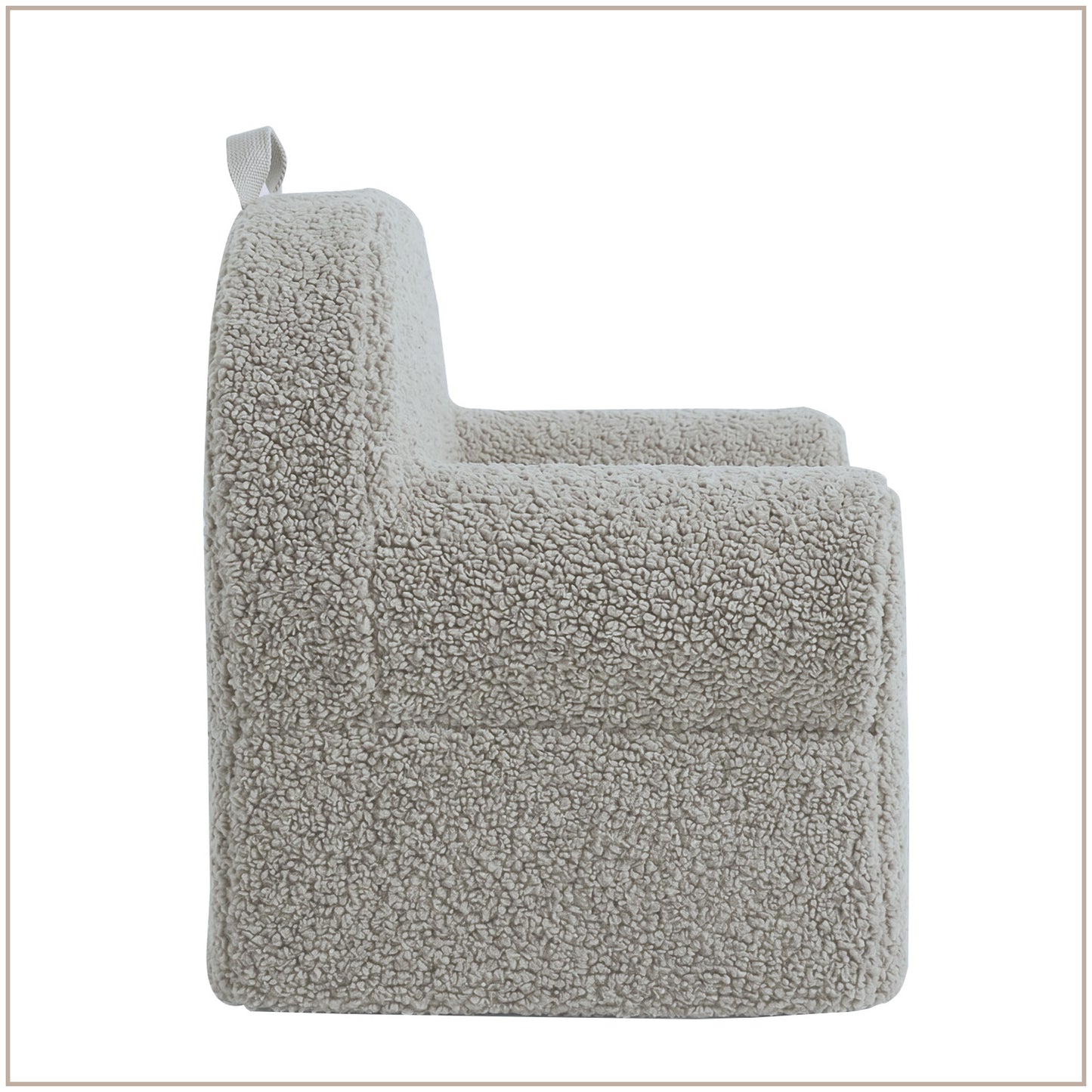 Elliot Cream Cotton Quilted Corduroy Kids Lounge Chair | Nestroots