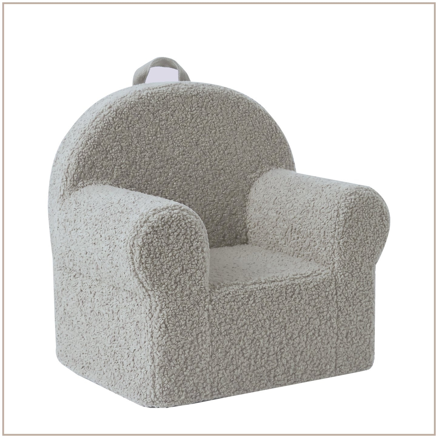 Elliot Cream Cotton Quilted Corduroy Kids Lounge Chair | Nestroots